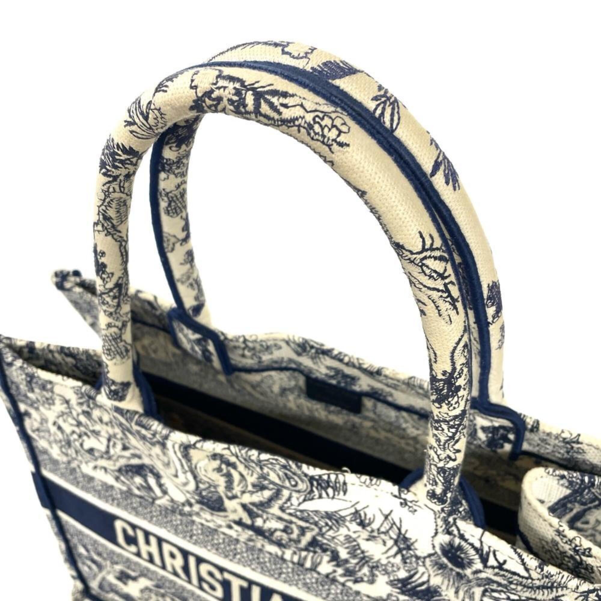 Christian Dior Navy Canvas Tote Bag (Pre-Owned)