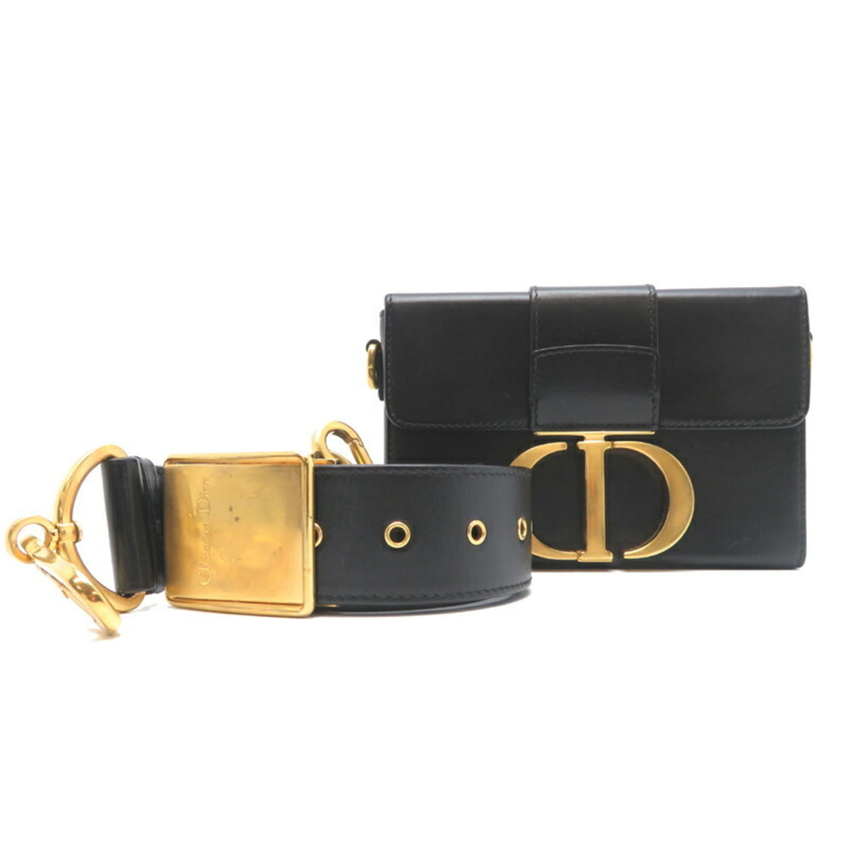 Christian Dior Black Leather Shoulder Bag (Pre-Owned)
