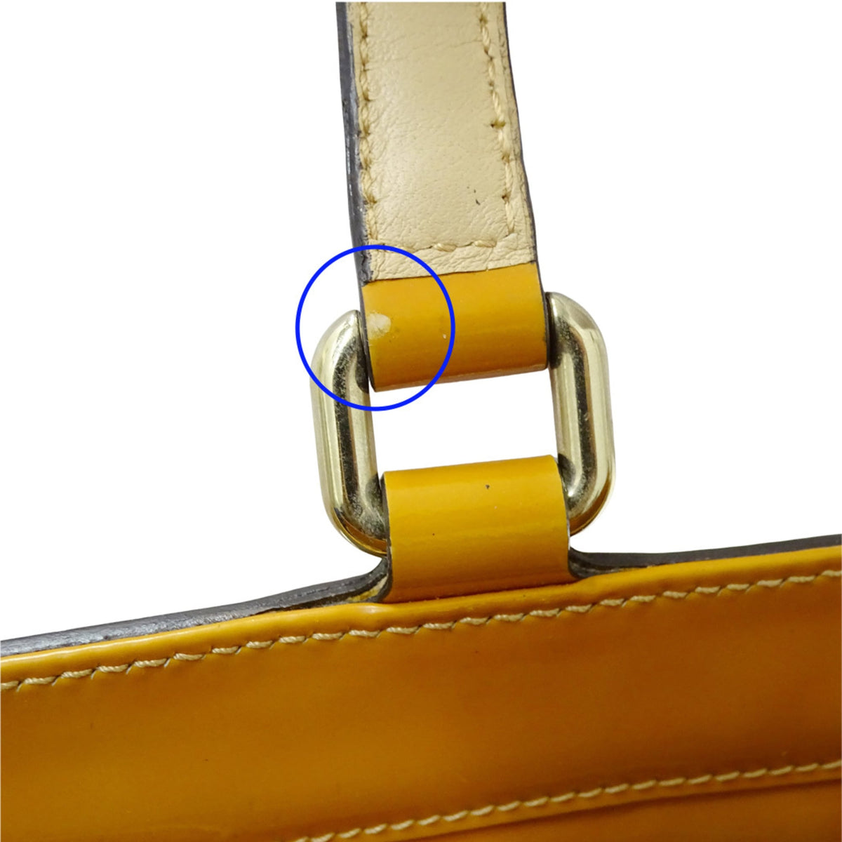 Gucci Beige Orange Yellow Leather Handbag Tote Bag (Pre-Owned)