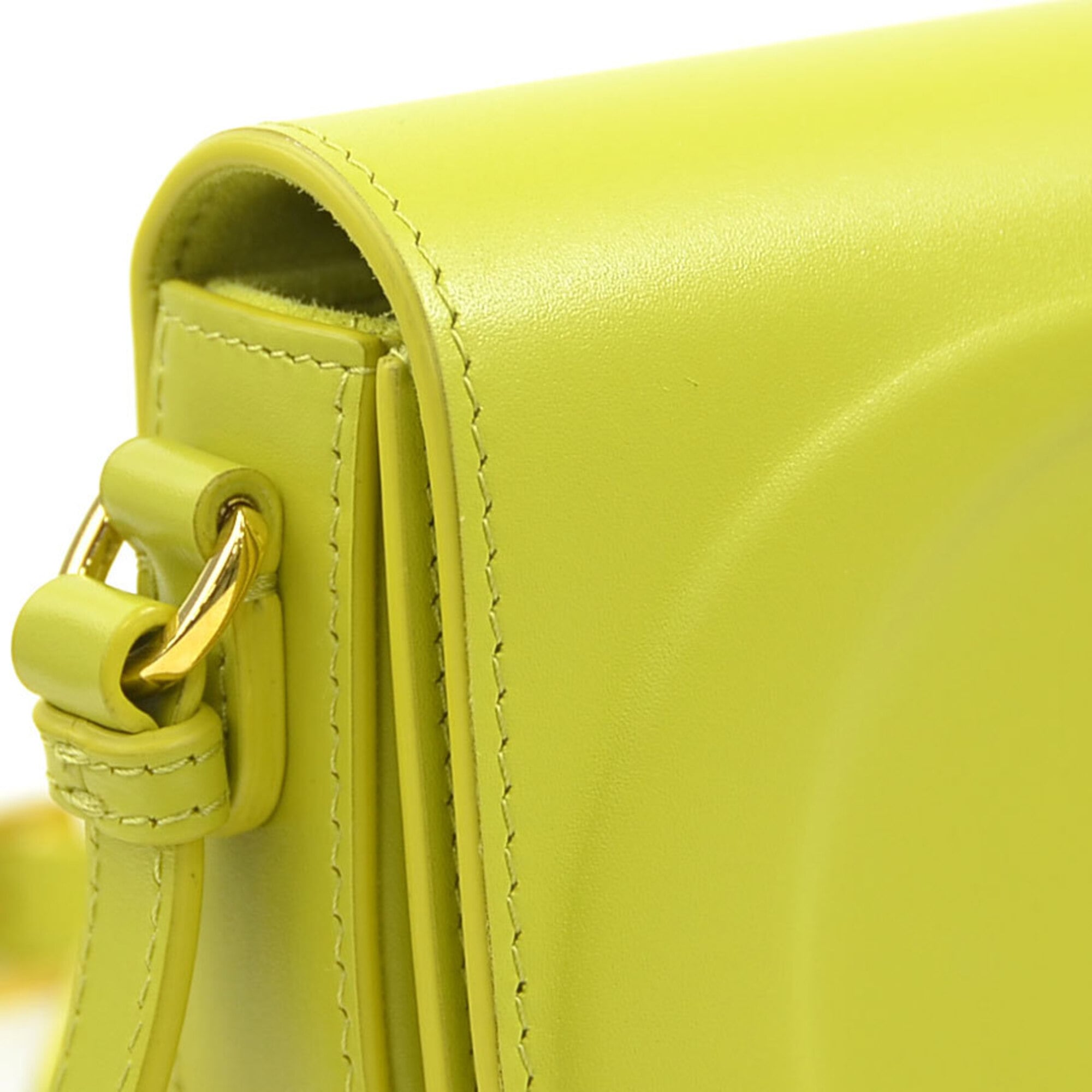 Christian Dior Yellow Leather Shoulder Bag (Pre-Owned)