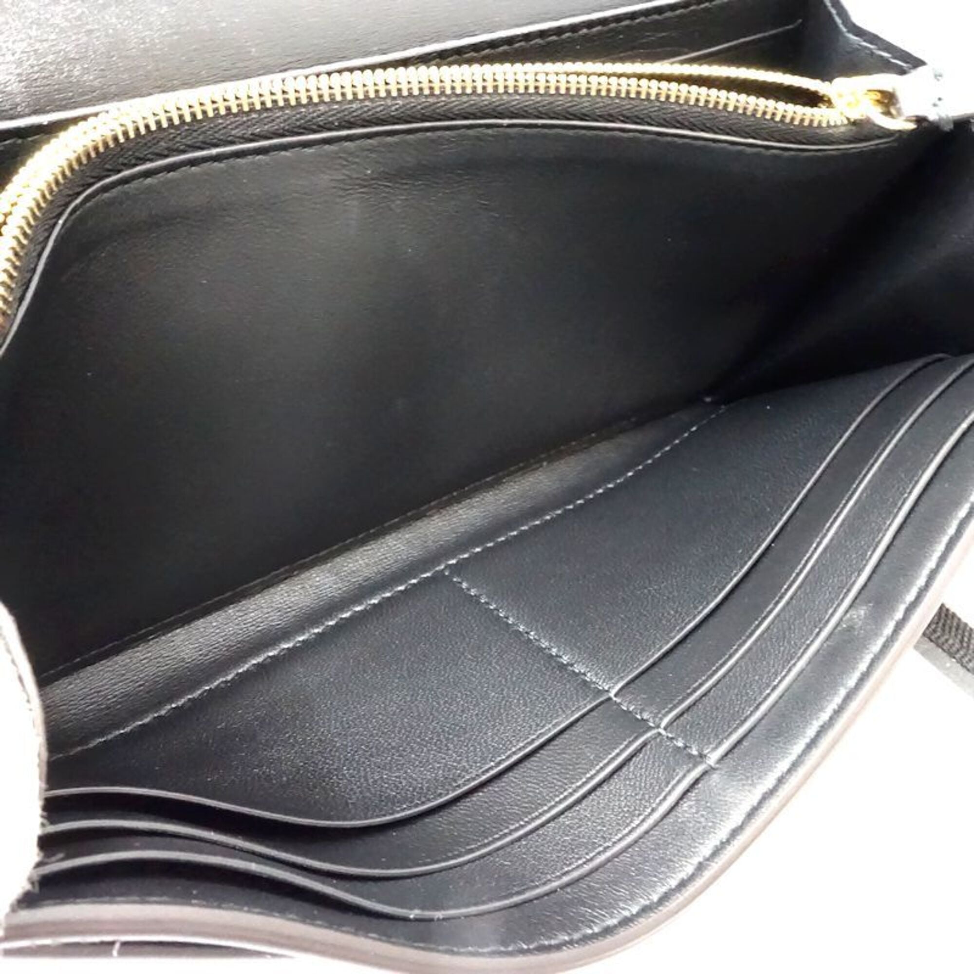 Cartier Black Leather Long Wallet (Bi-Fold) (Pre-Owned)