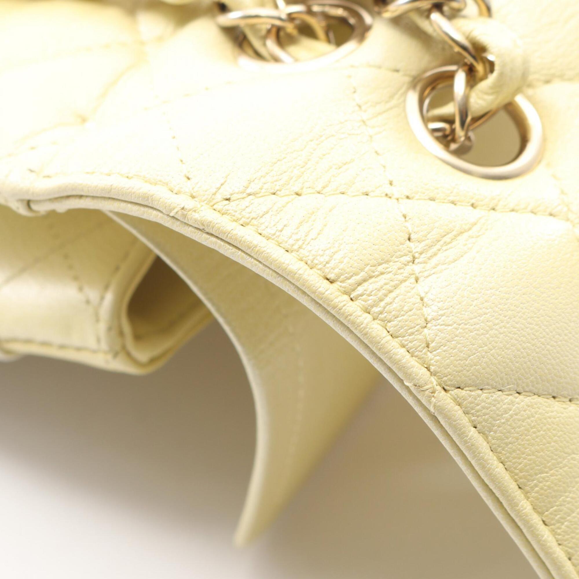 Chanel Yellow Leather Handbag Shoulder Bag (Pre-Owned)