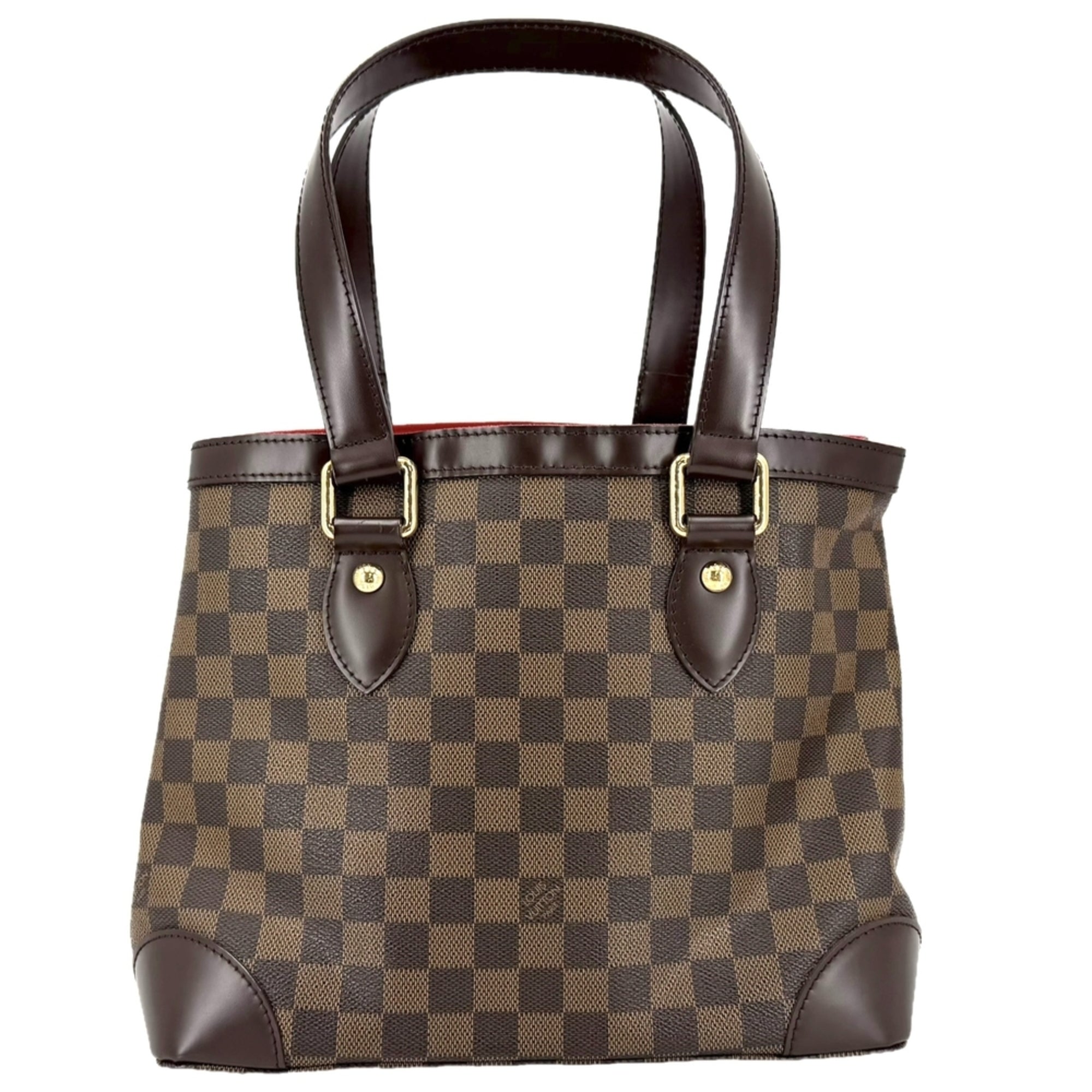 Louis Vuitton Brown White Damier Canvas Handbag Tote Bag (Pre-Owned)