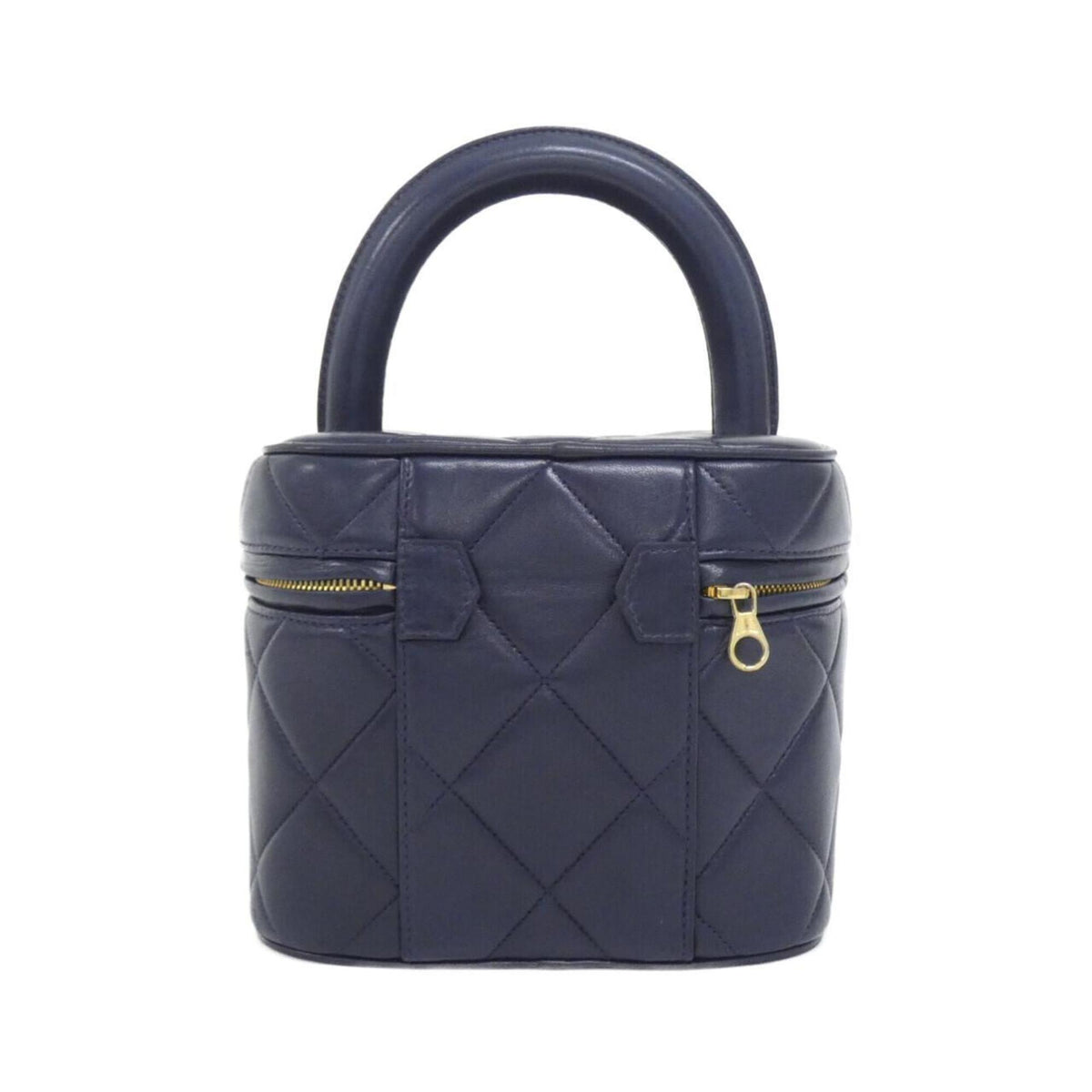 Chanel Navy Leather Handbag (Pre-Owned)