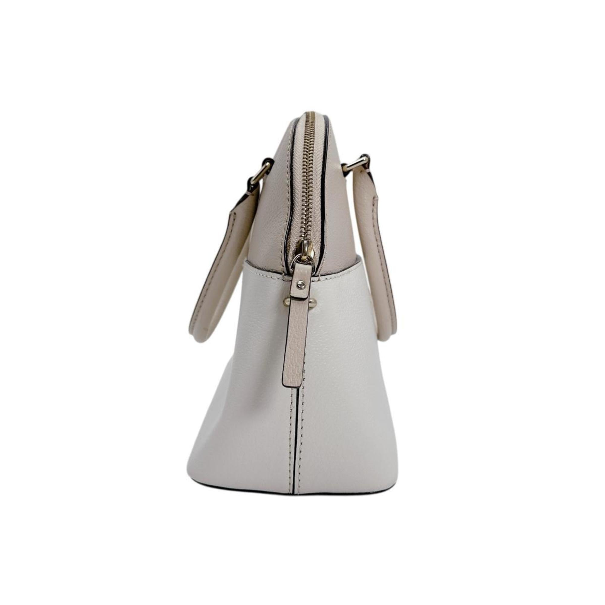 Kate Spade Beige Leather Polyester Handbag (Pre-Owned)