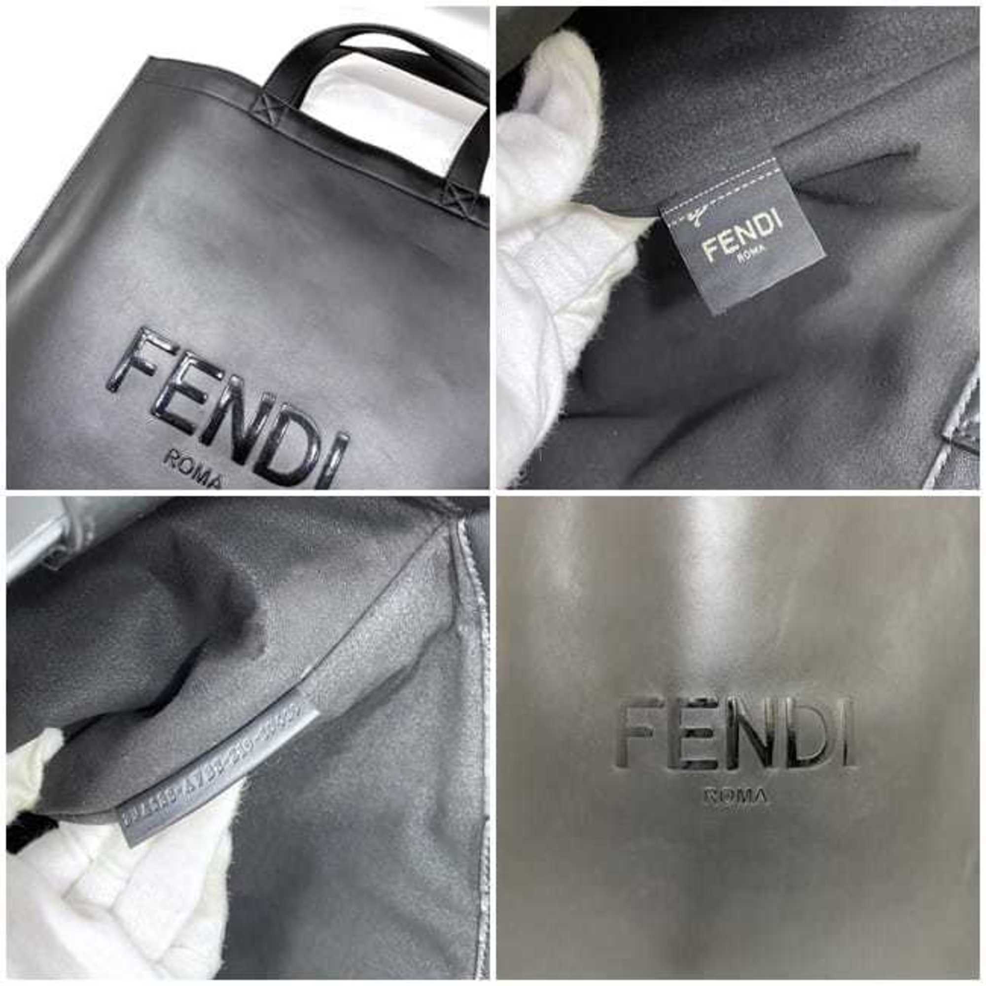 Fendi Black Leather Tote Bag (Pre-Owned)