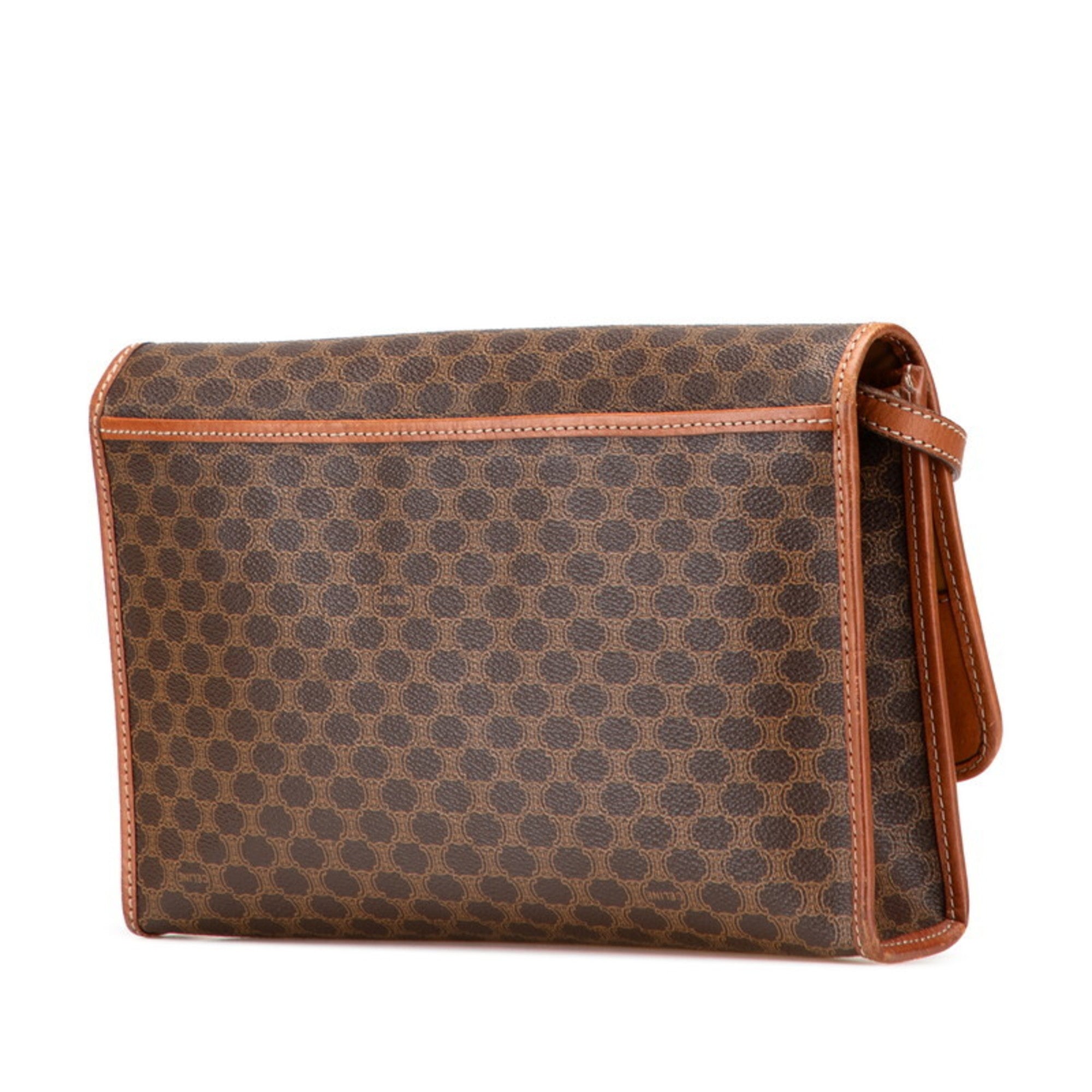Celine Brown Pvc Leather Shoulder Bag (Pre-Owned)