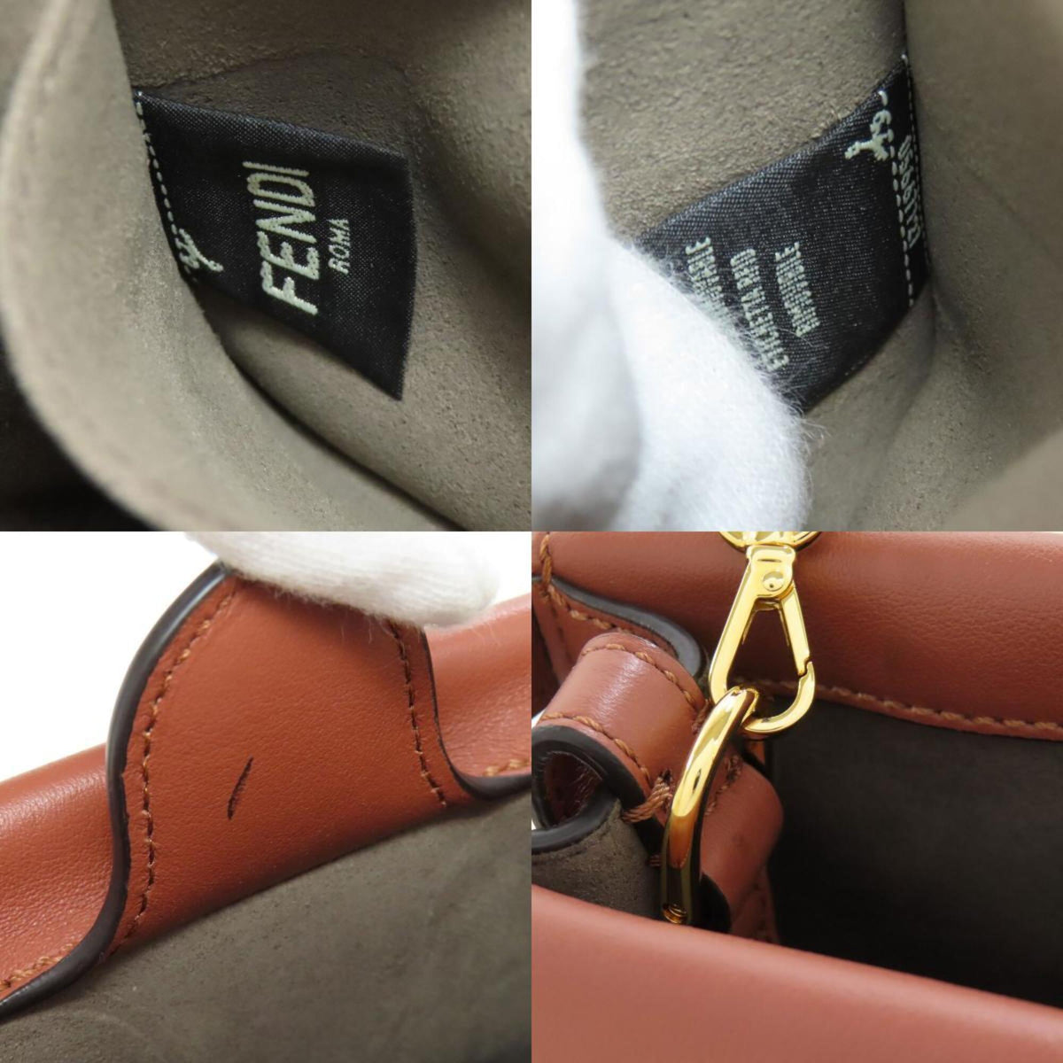 Fendi Brown Leather Shoulder Bag (Pre-Owned)