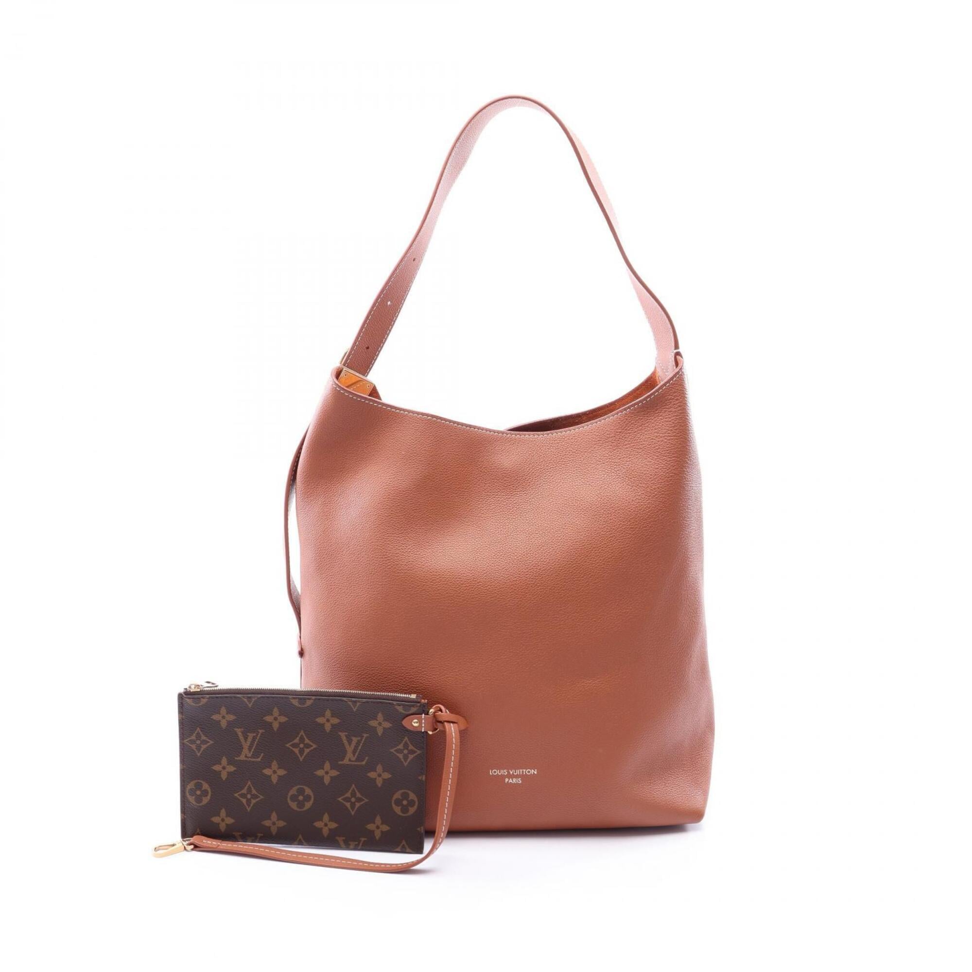 Louis Vuitton Brown Leather Handbag Pouch Shoulder Bag (Pre-Owned)