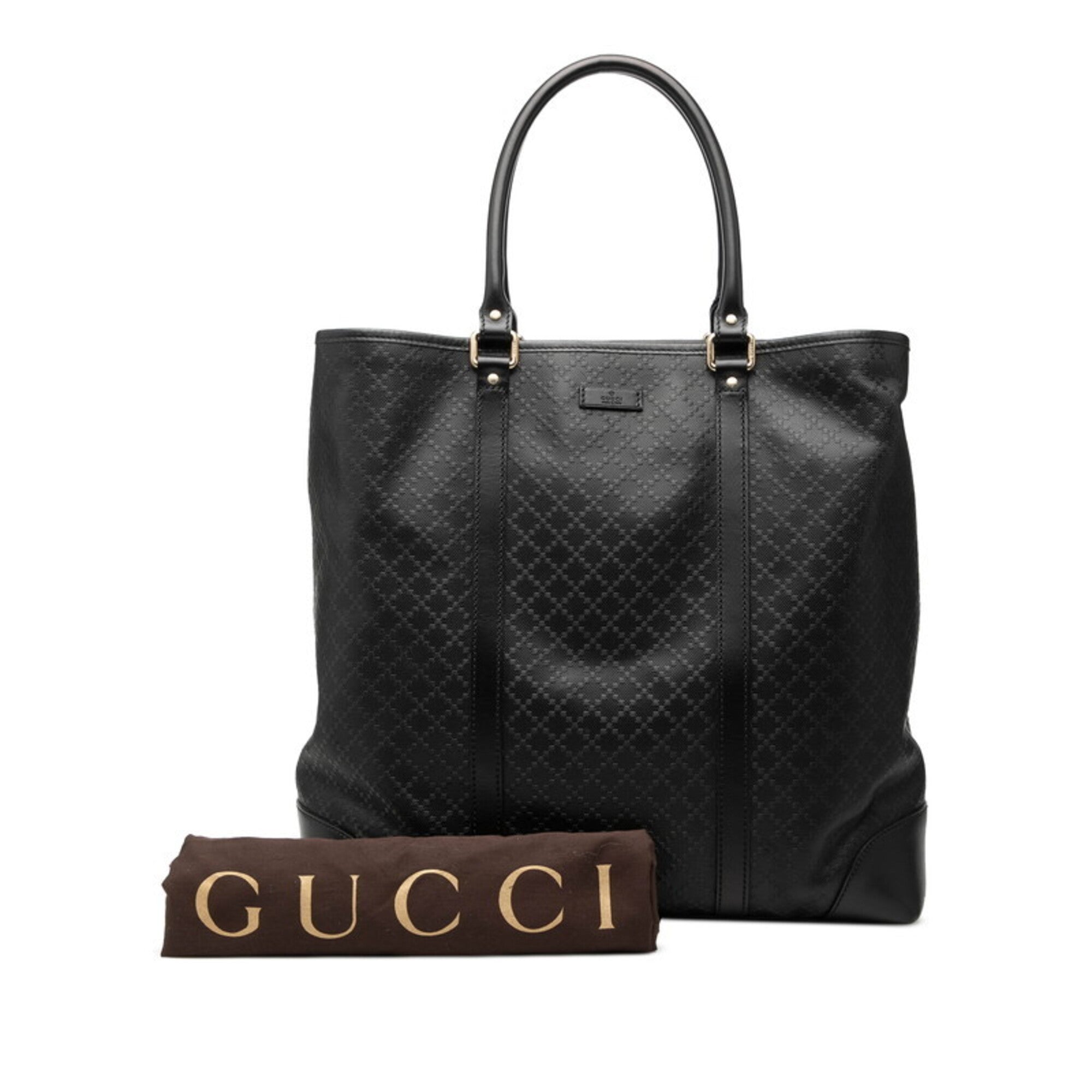 Gucci Black Pvc Leather Shoulder Bag Tote Bag (Pre-Owned)