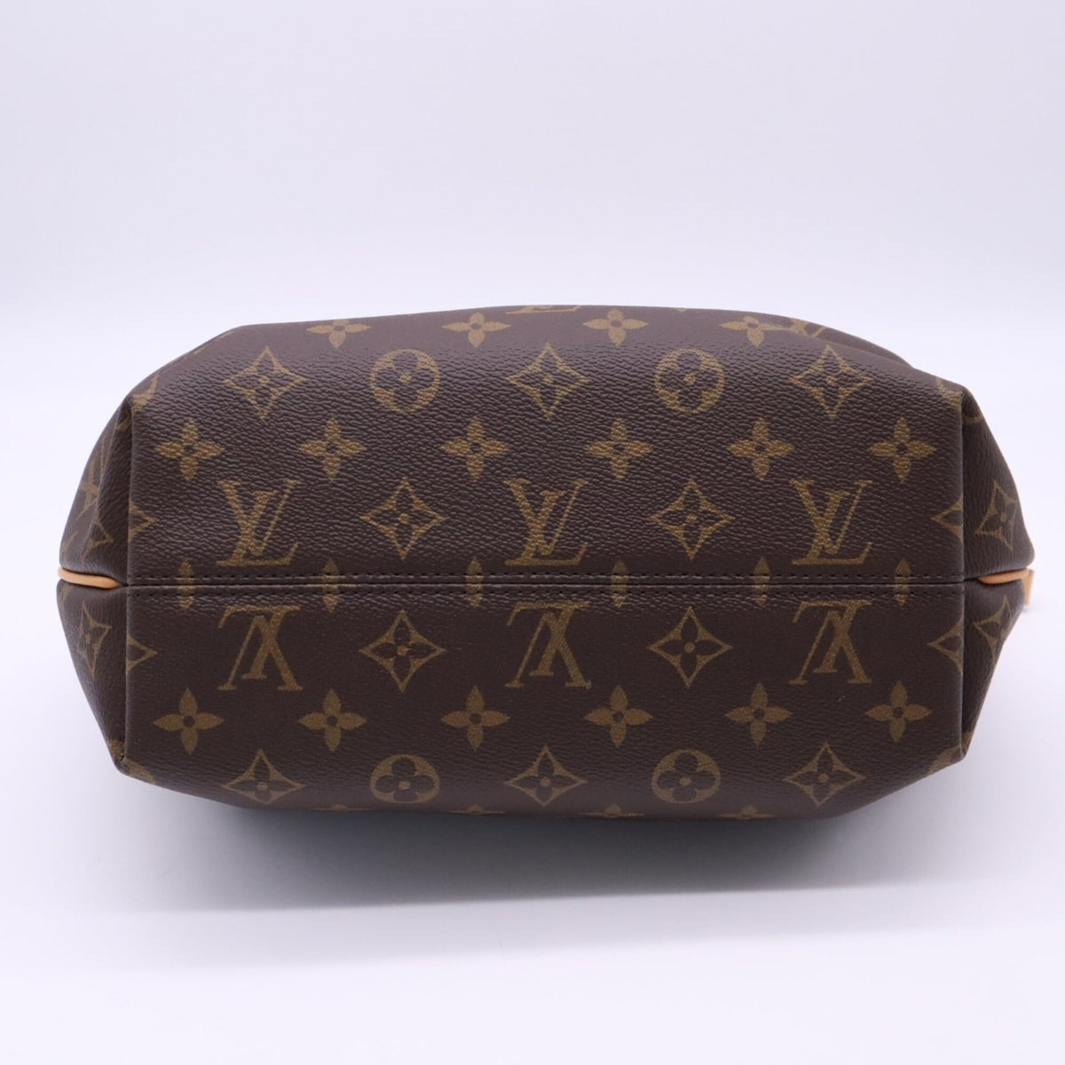 Louis Vuitton Monogram Beige Brown Coated Canvas Leather Handbag Shoulder Bag (Pre-Owned)