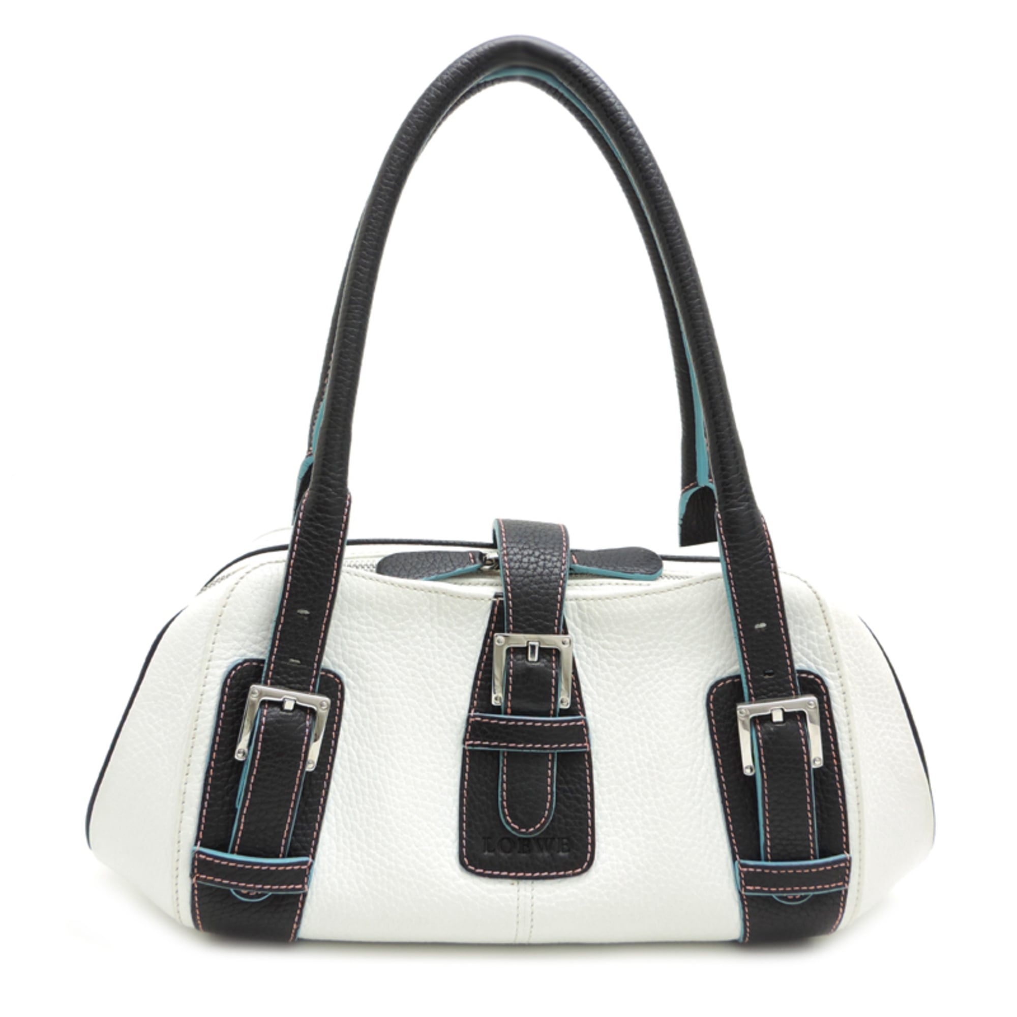 Loewe Black Blue White Handbag (Pre-Owned)