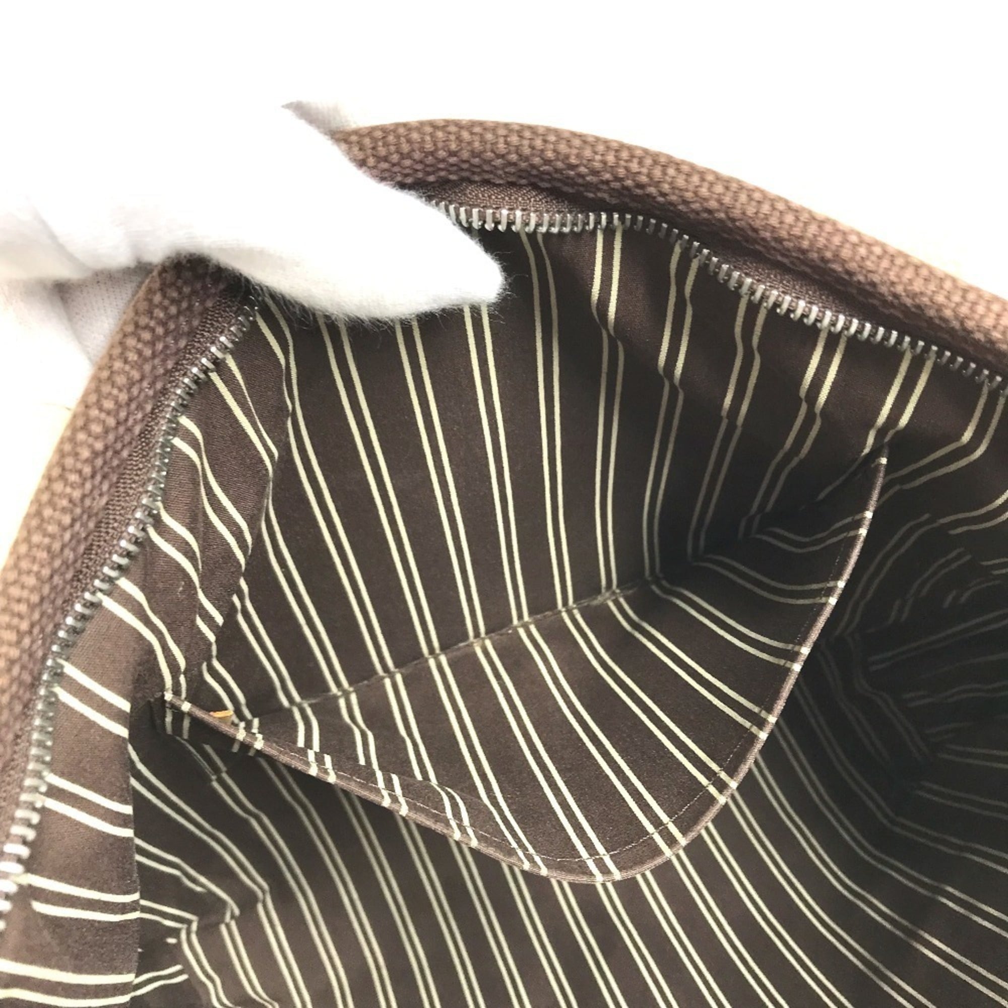 Louis Vuitton Antigua Brown Canvas Shoulder Bag Tote Bag (Pre-Owned)
