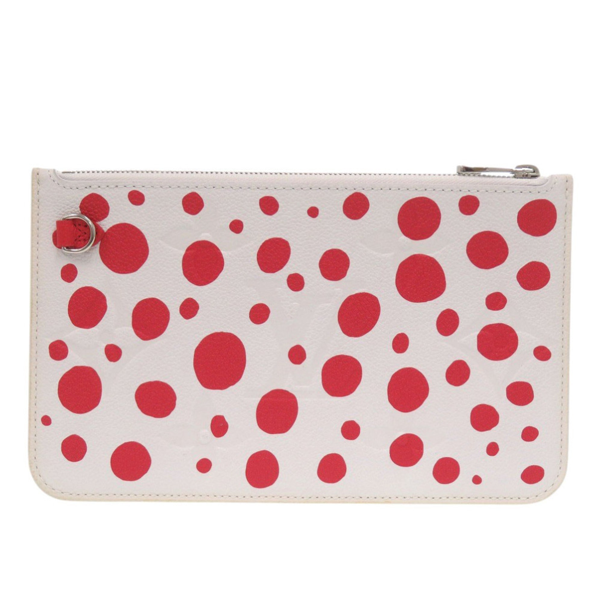 Louis Vuitton Red Color White Leather Pouch (Pre-Owned)