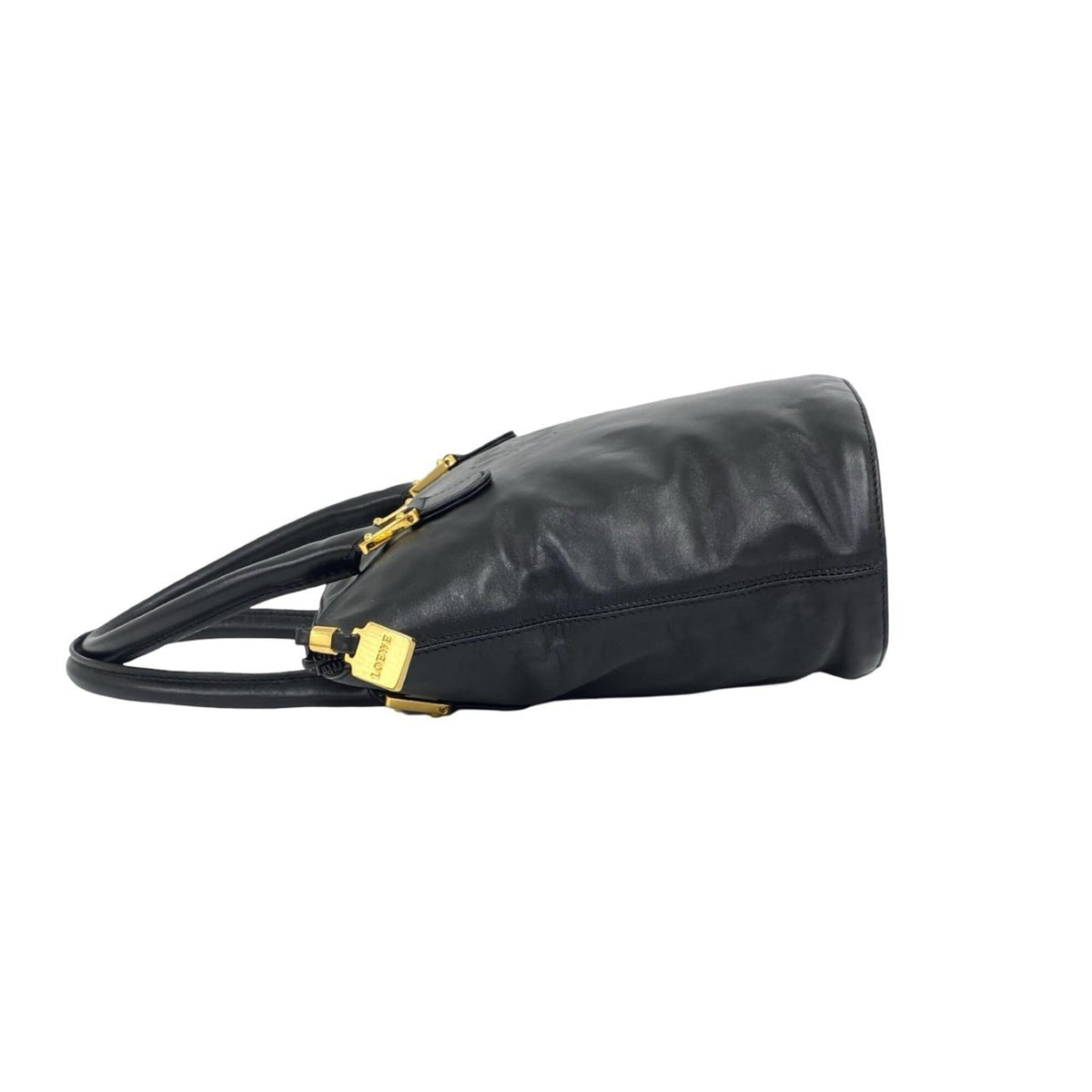 Loewe Black Leather Handbag Tote Bag (Pre-Owned)