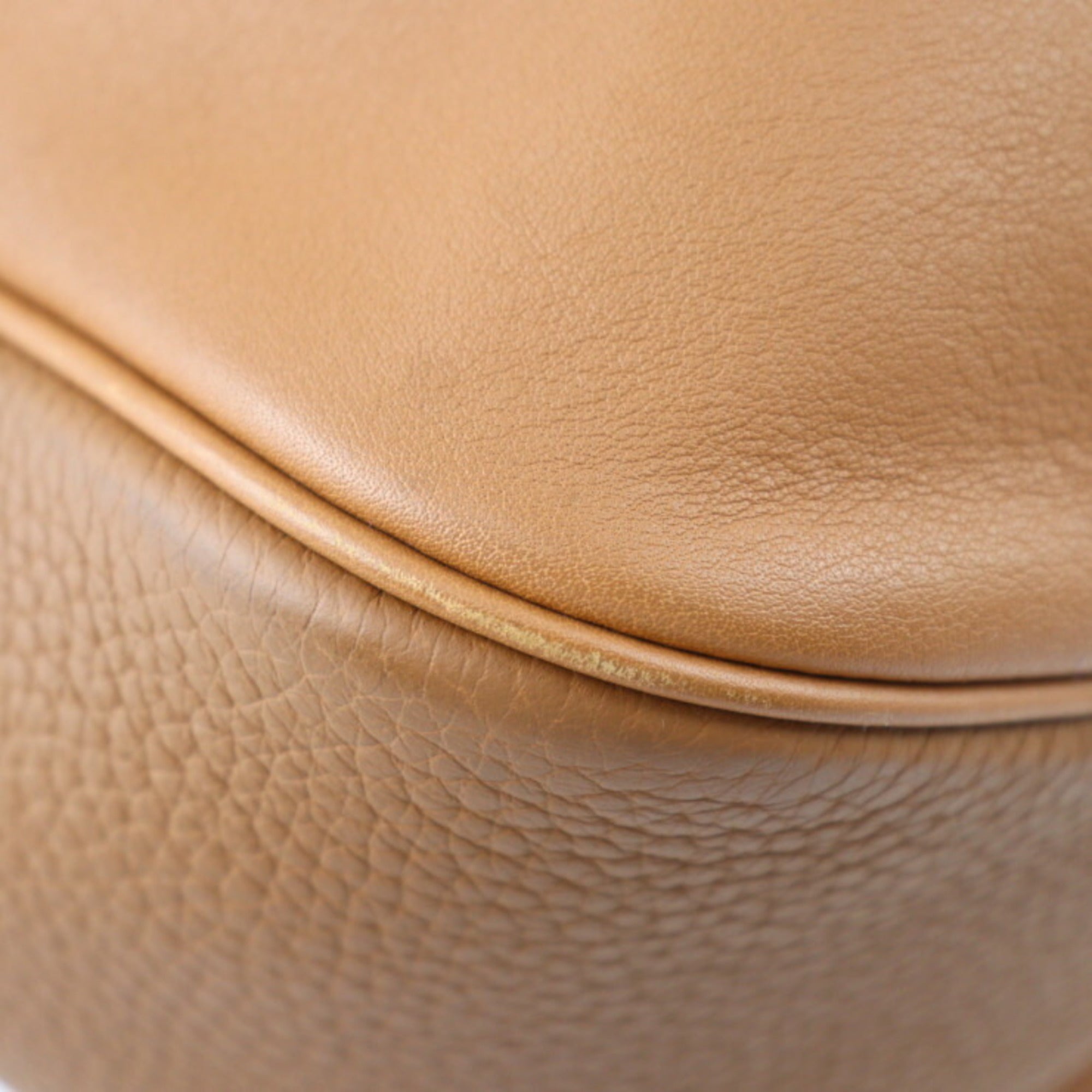 Hermes Brown Gold Taurillon Clemence Leather Swift Leather Handbag Shoulder Bag Tote Bag (Pre-Owned)