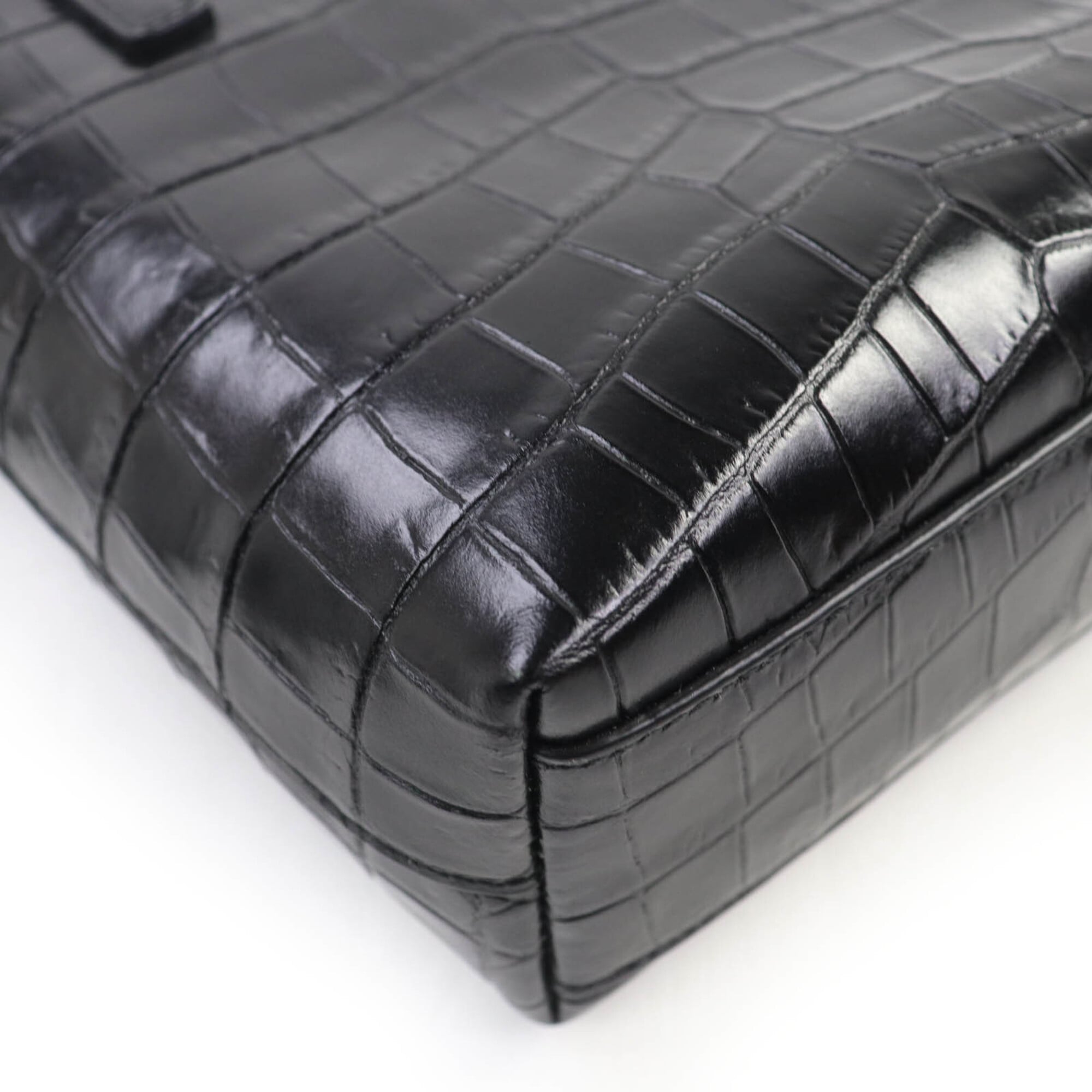 Saint Laurent Black Leather Handbag Shoulder Bag (Pre-Owned)