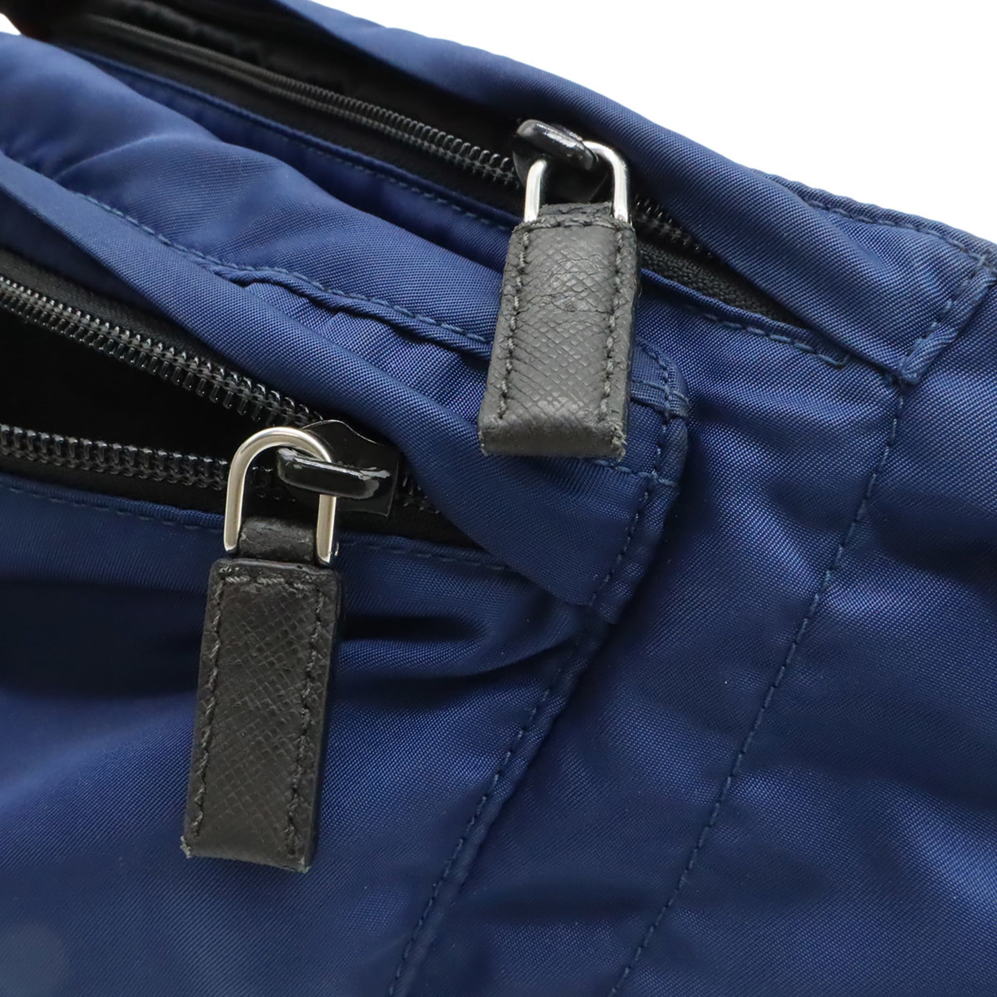 Prada Black Blue Nylon Pouch Sling Bag (Pre-Owned)