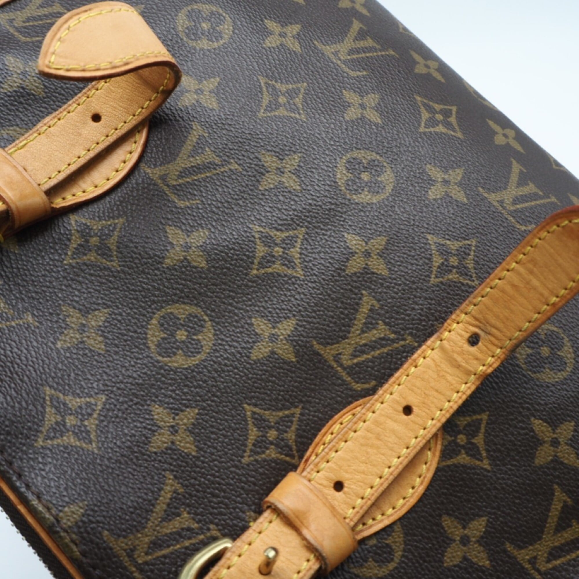 Louis Vuitton Monogram Brown Coated Canvas Leather Handbag (Pre-Owned)