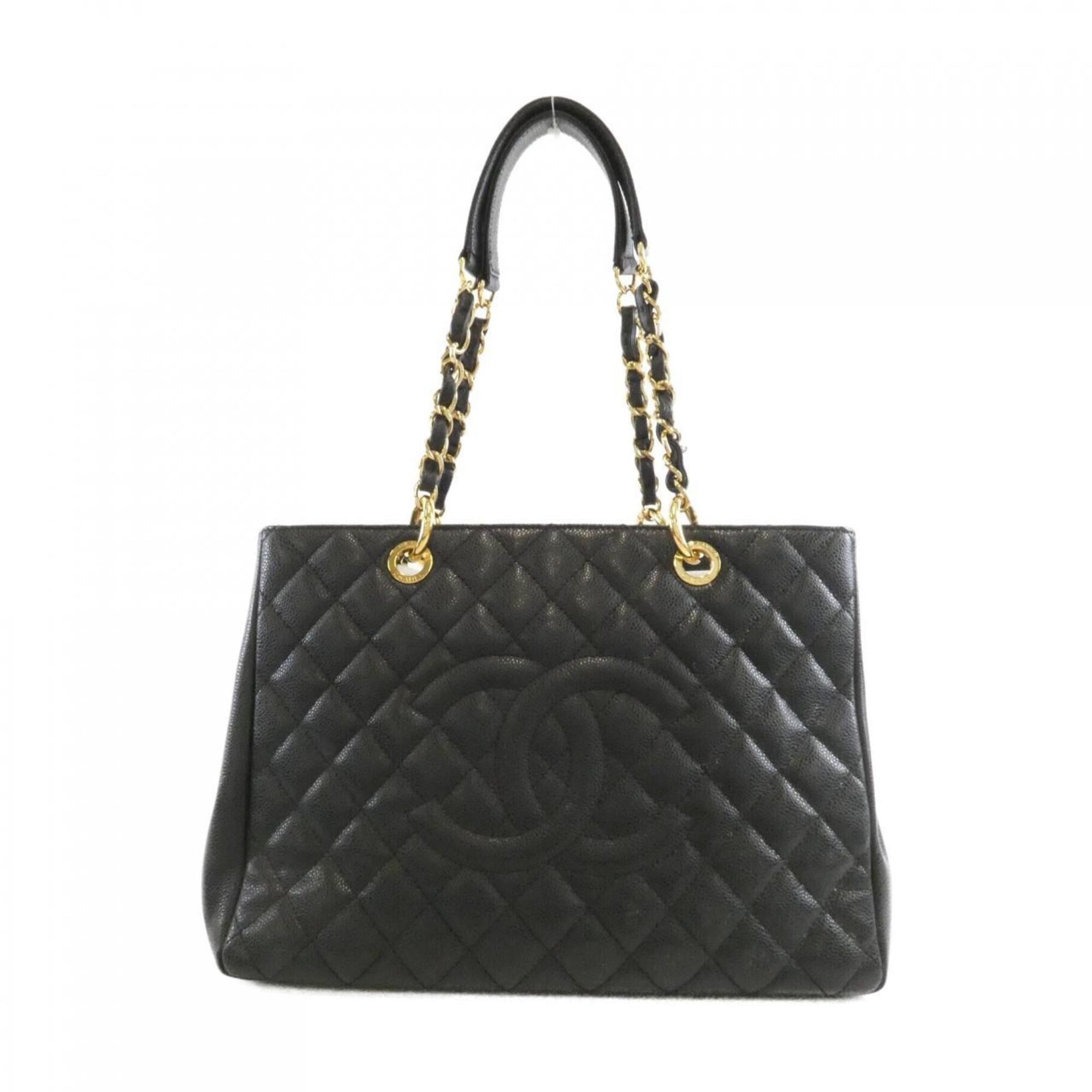 Chanel Black Grained Calfskin Shoulder Bag (Pre-Owned)