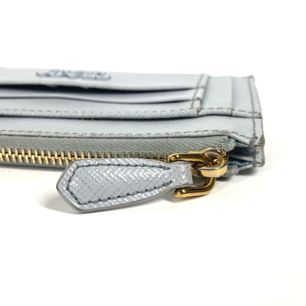 Prada Blue Saffiano Metal Coin Purse/Coin Case (Pre-Owned)