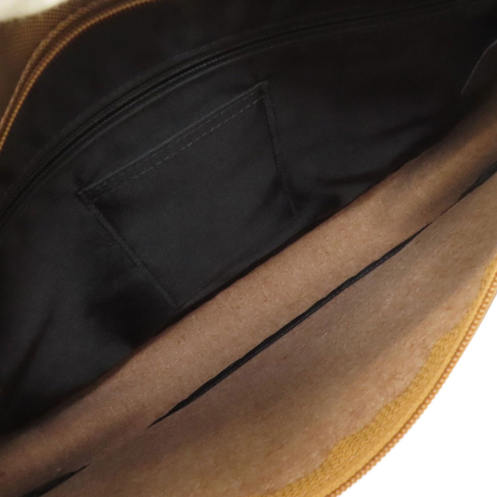 Longchamp Brown Light Blue Leather Shoulder Bag (Pre-Owned)