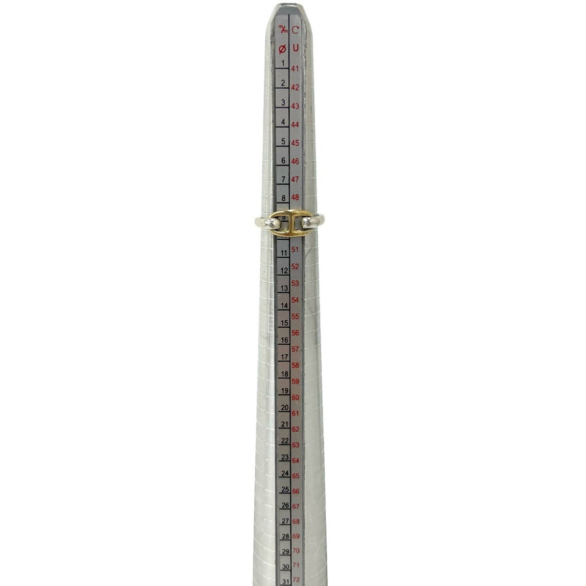 Hermes Gold Silver Yellow Gold (18K) Silver 925 Band Ring (Pre-Owned)