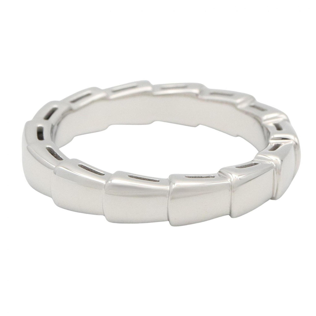 Bvlgari Silver White Gold (18K) Band Ring (Pre-Owned)