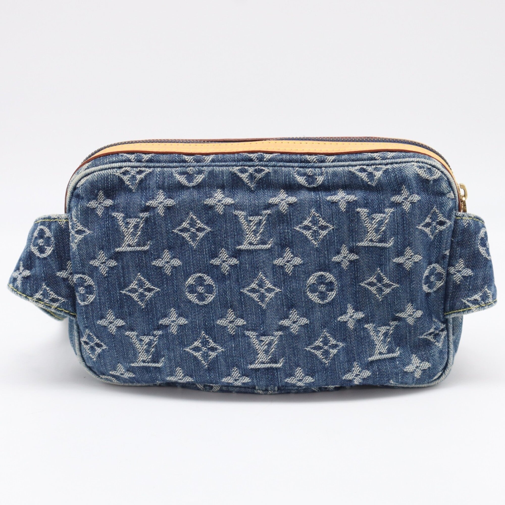 Louis Vuitton Beige Blue Cotton Fanny Pack (Pre-Owned)