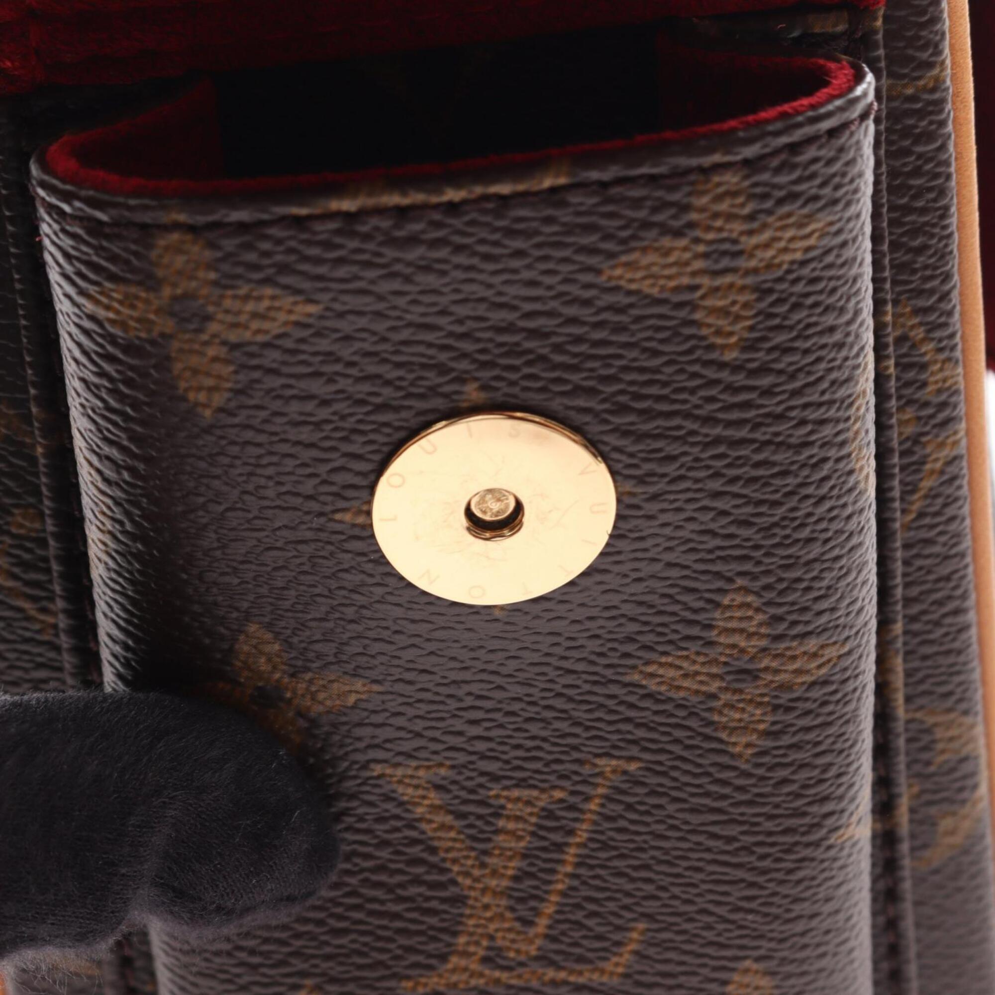 Louis Vuitton Brown Monogram Coated Canvas Leather Handbag (Pre-Owned)