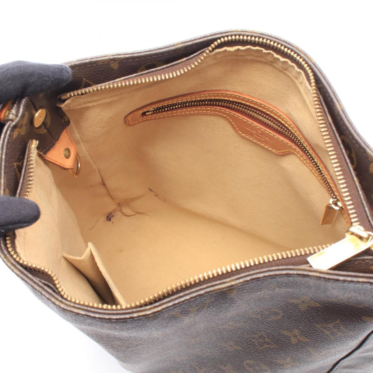 Louis Vuitton Brown Coated Canvas Handbag Shoulder Bag (Pre-Owned)