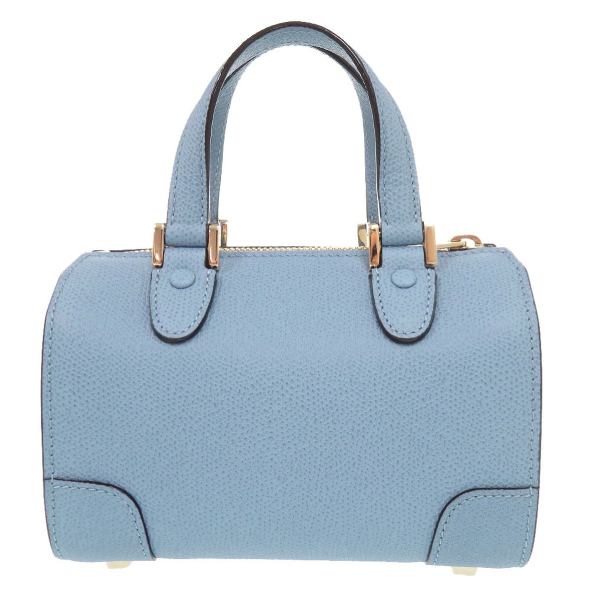 Valextra Blue Leather Handbag Shoulder Bag (Pre-Owned)