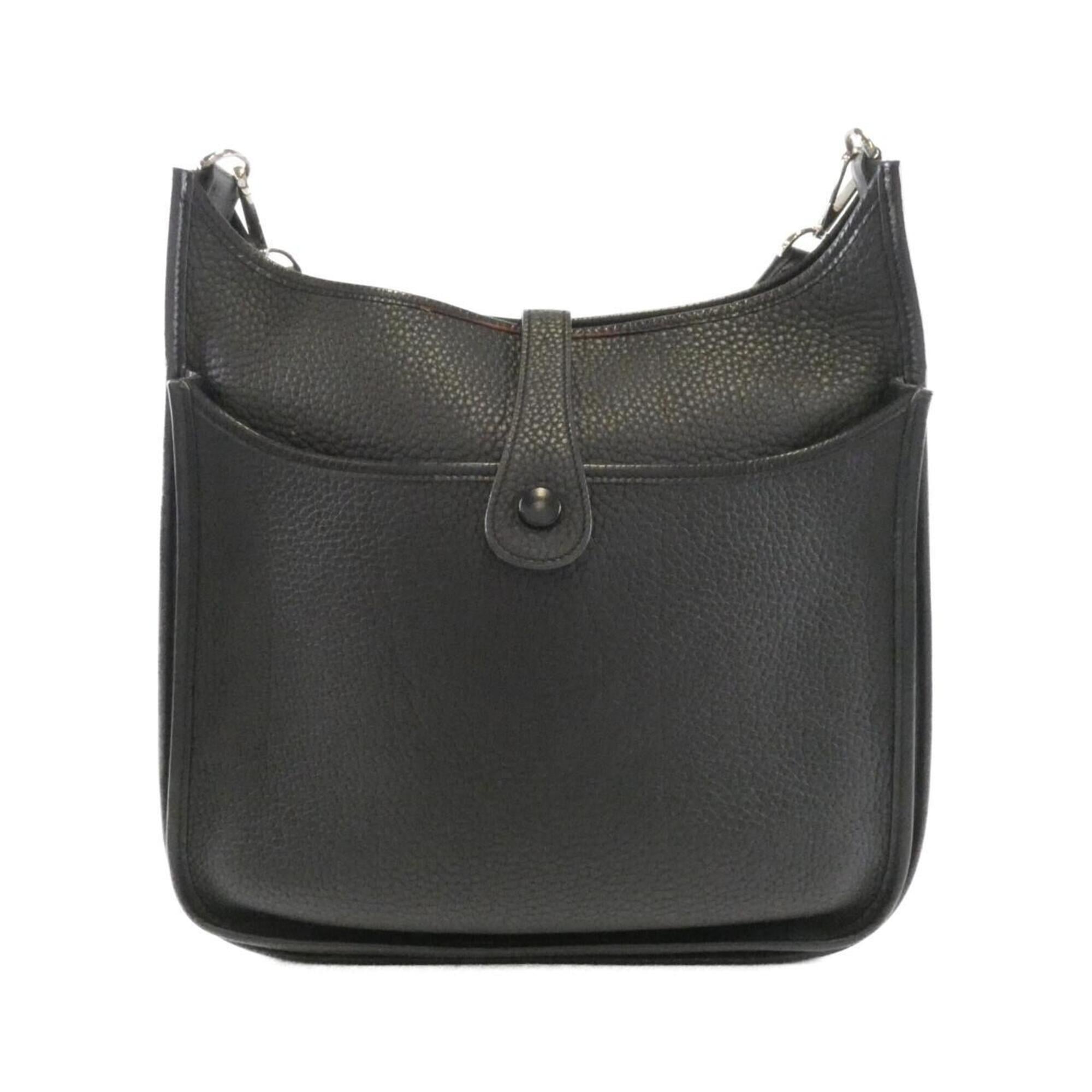 Hermes Black Taurillon Clemence Leather Shoulder Bag (Pre-Owned)