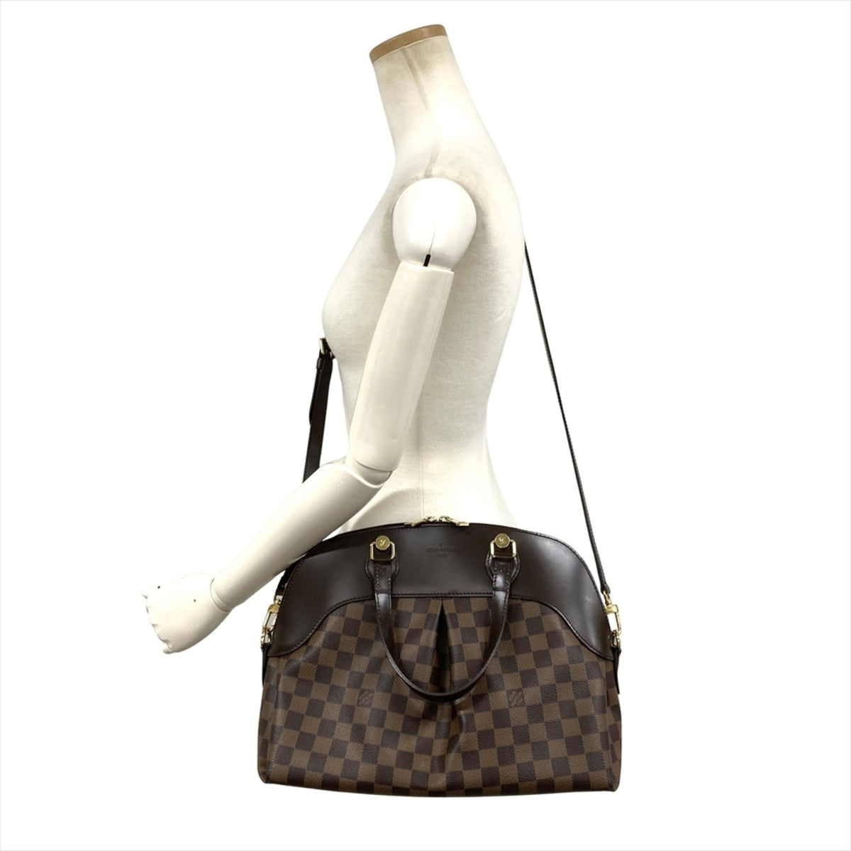 Louis Vuitton Damier Brown Damier Canvas Ebene Handbag (Pre-Owned)