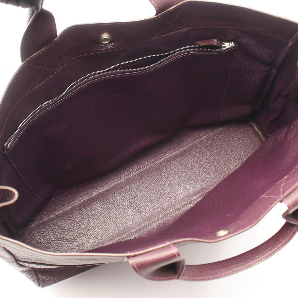 Hermes Purple Raisin Togo Leather Leather Handbag Tote Bag (Pre-Owned)