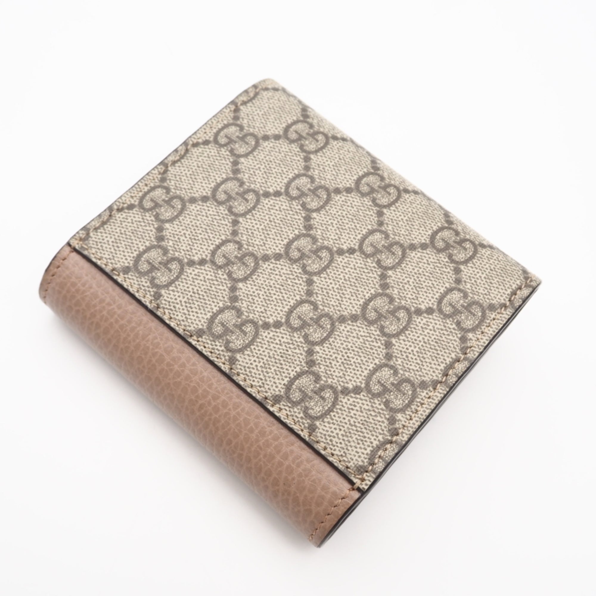 Gucci Gg Supreme Beige Brown Gg Supreme Wallet (Bi-Fold) (Pre-Owned)