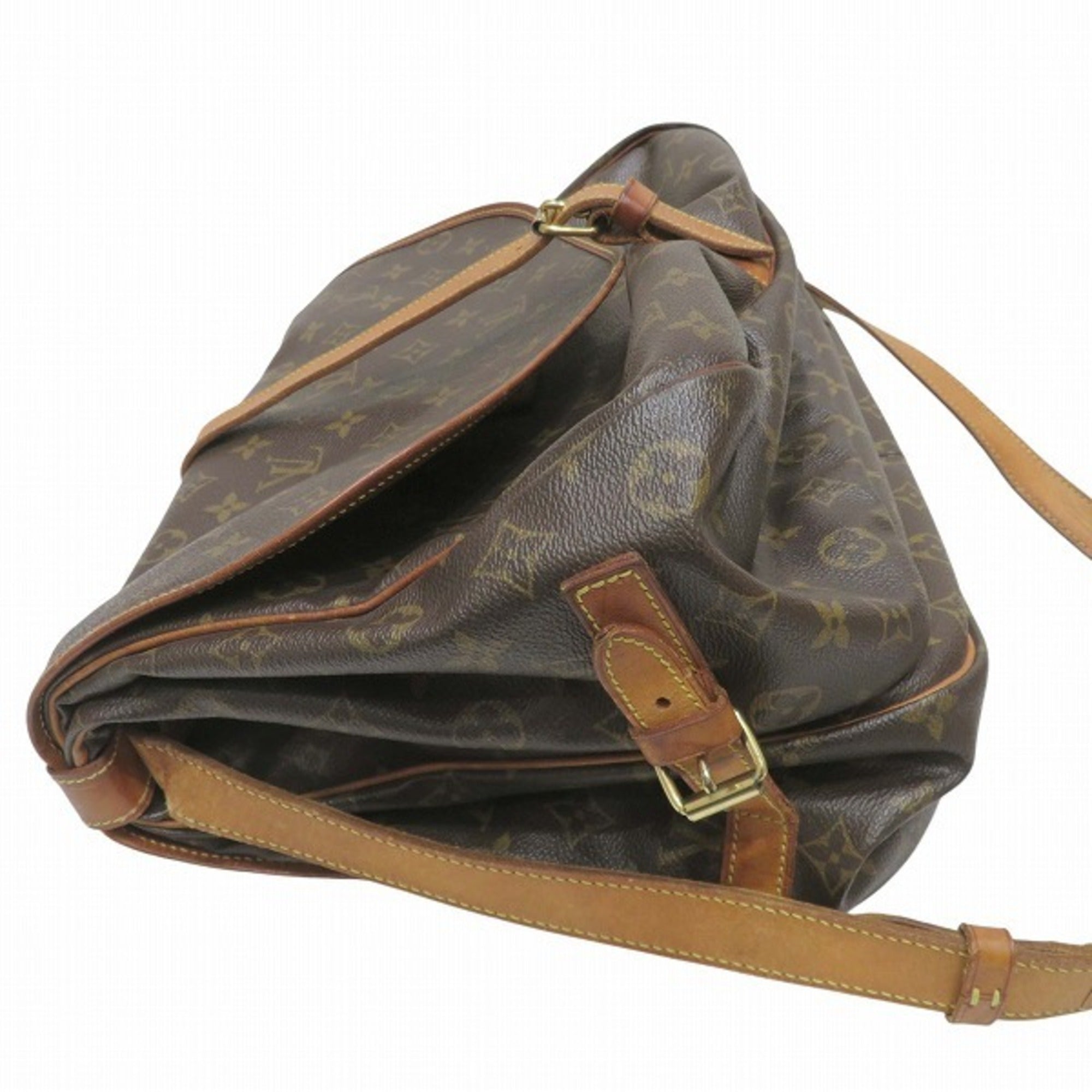Louis Vuitton Brown Monogram Handbag Messenger Bag Shoulder Bag (Pre-Owned)