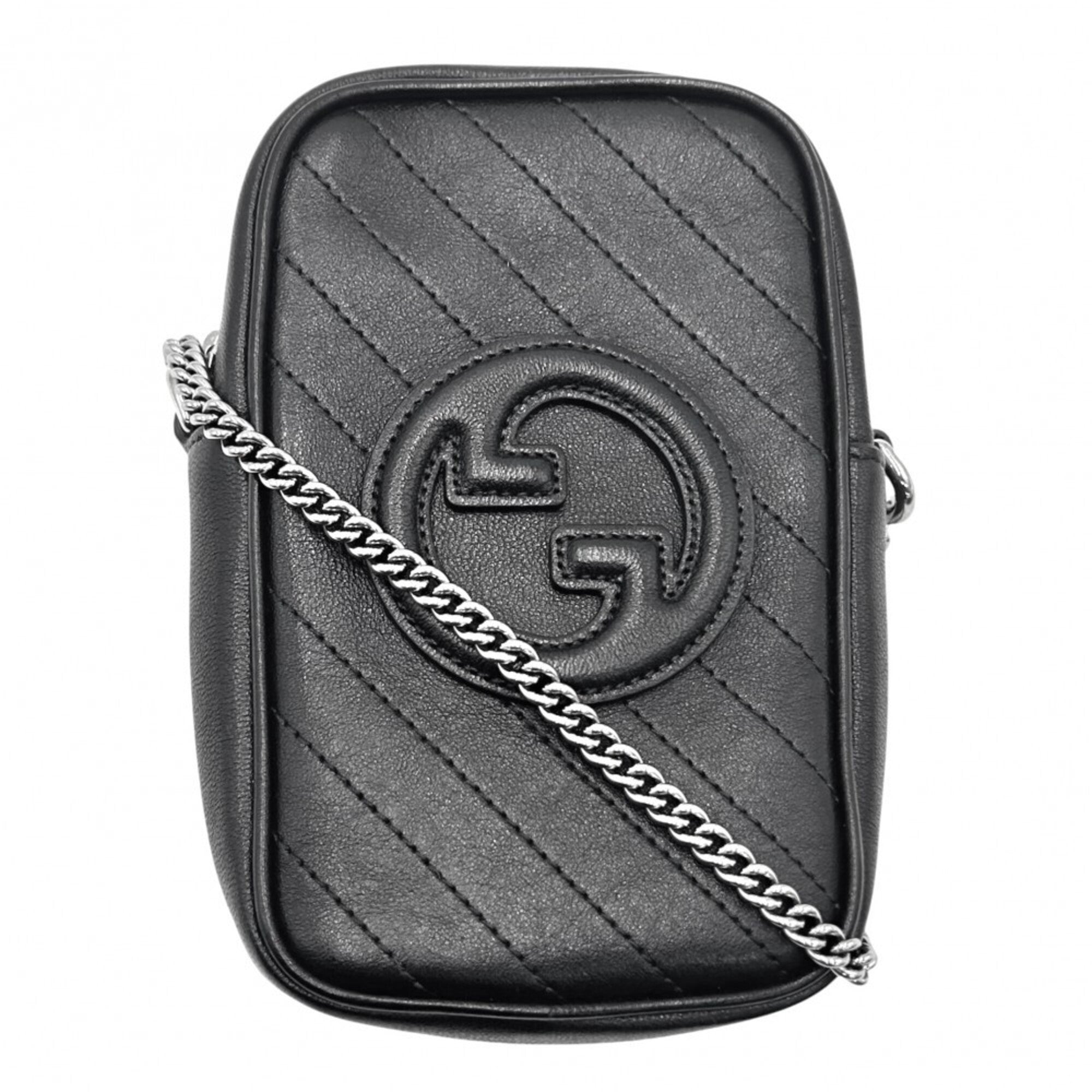 Gucci Black Leather Pochette Shoulder Bag (Pre-Owned)