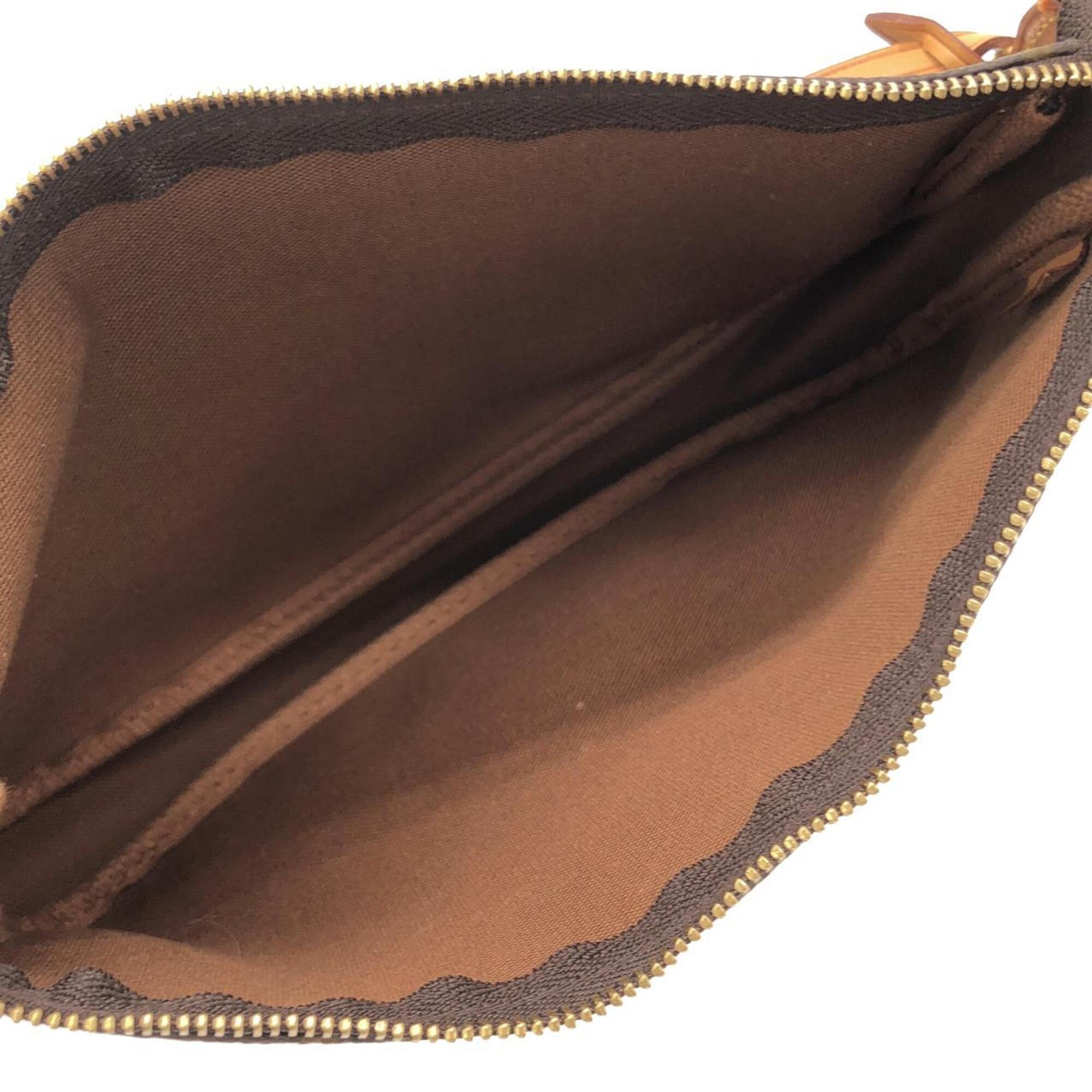 Louis Vuitton Brown Coated Canvas Pochette Pouch (Pre-Owned)