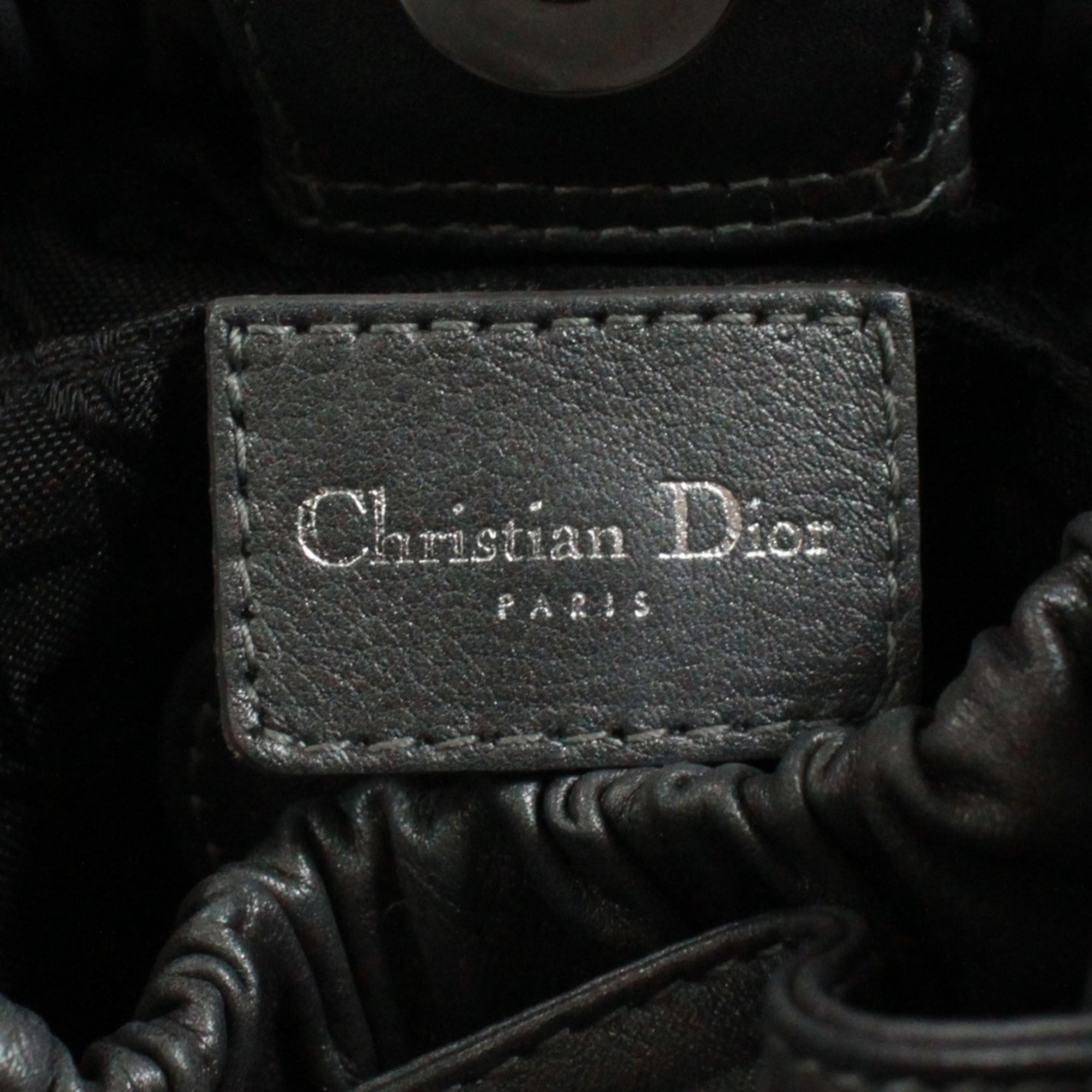 Christian Dior Gray Leather Handbag (Pre-Owned)