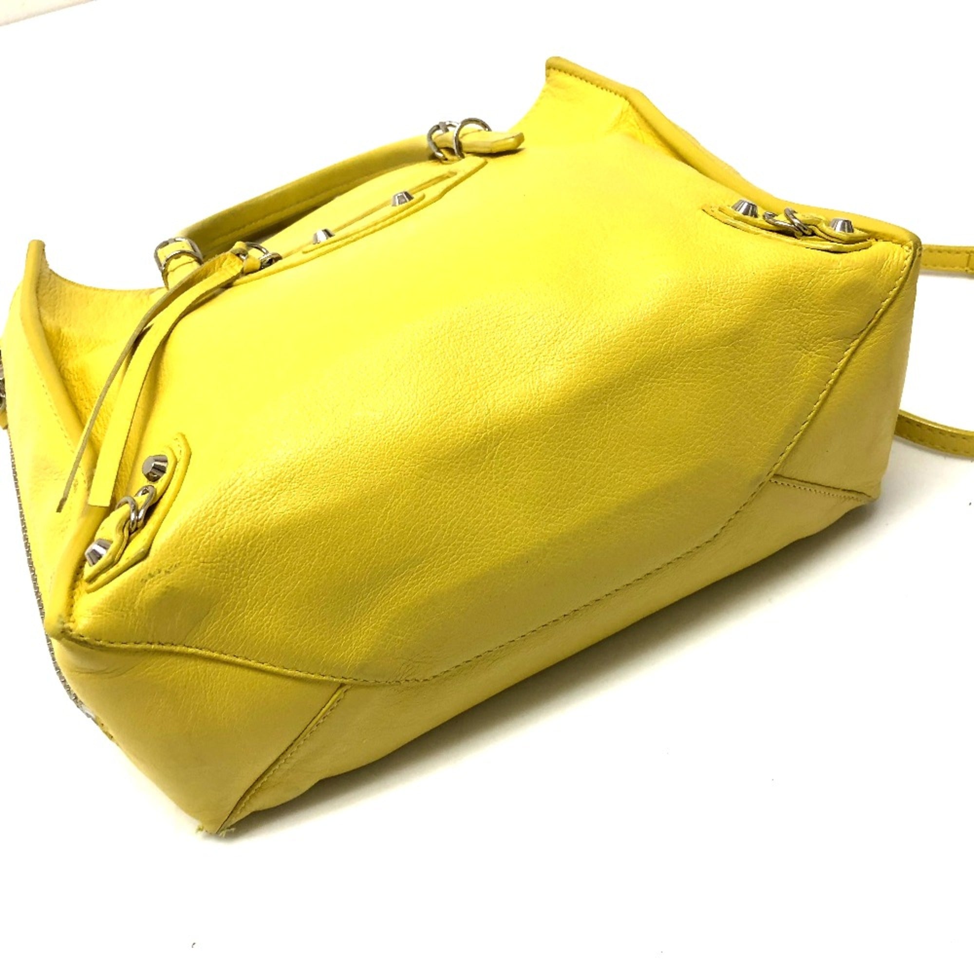 Balenciaga Yellow Leather Shoulder Bag (Pre-Owned)