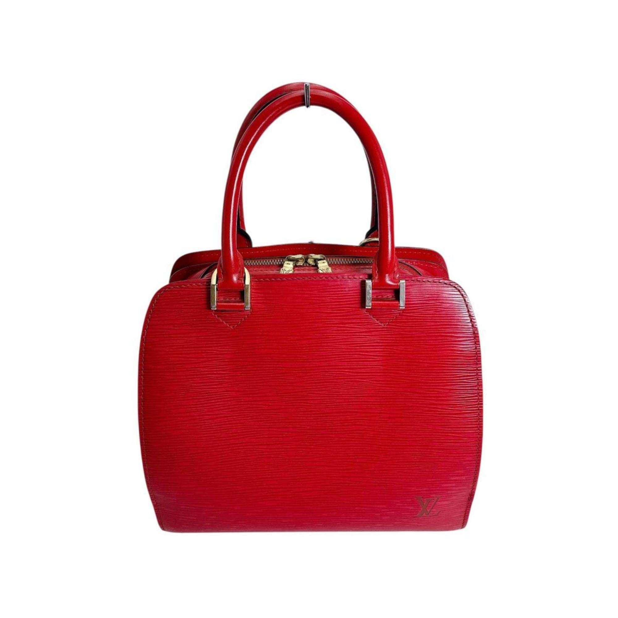 Louis Vuitton Red Color Epi Leather Handbag (Pre-Owned)