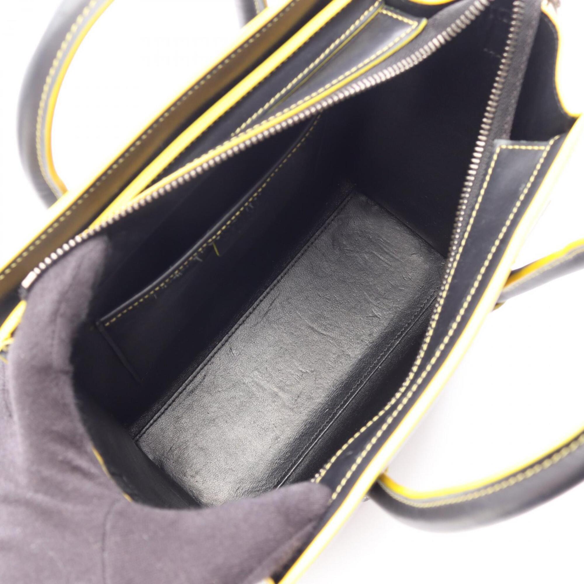 Celine Black Yellow Leather Handbag (Pre-Owned)