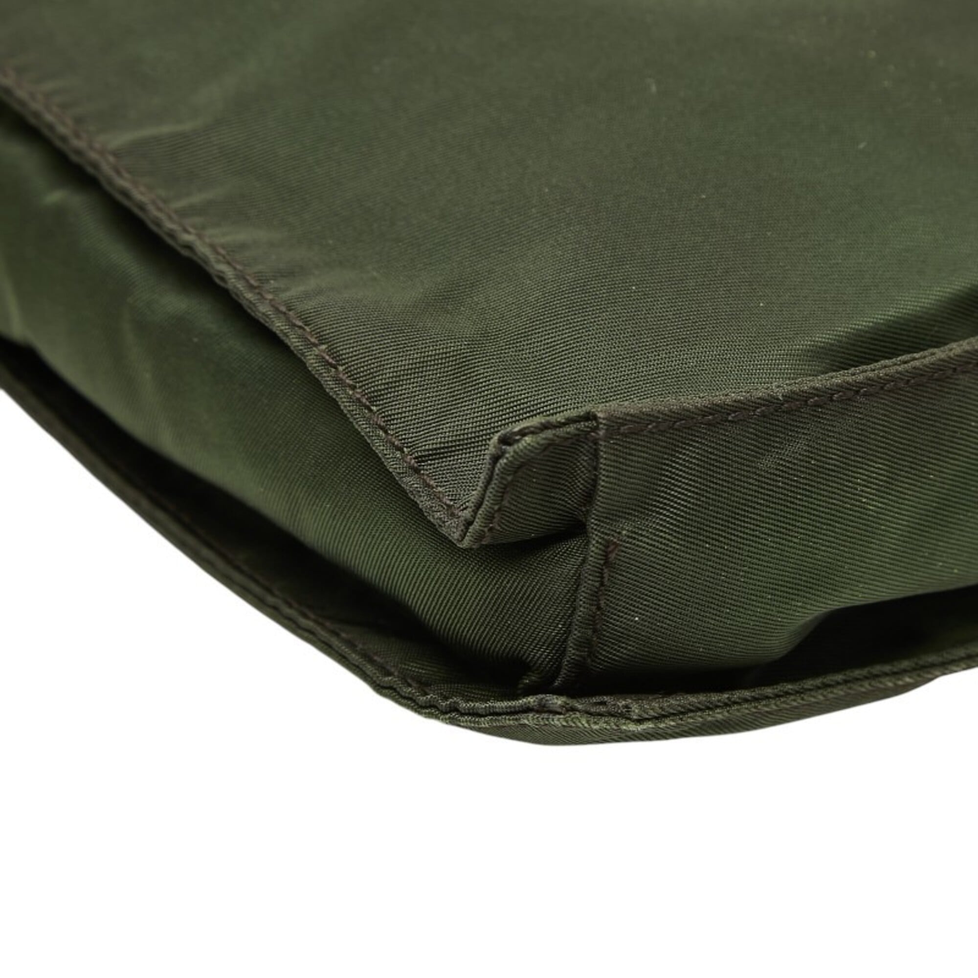 Prada Brown Khaki Nylon Shoulder Bag (Pre-Owned)