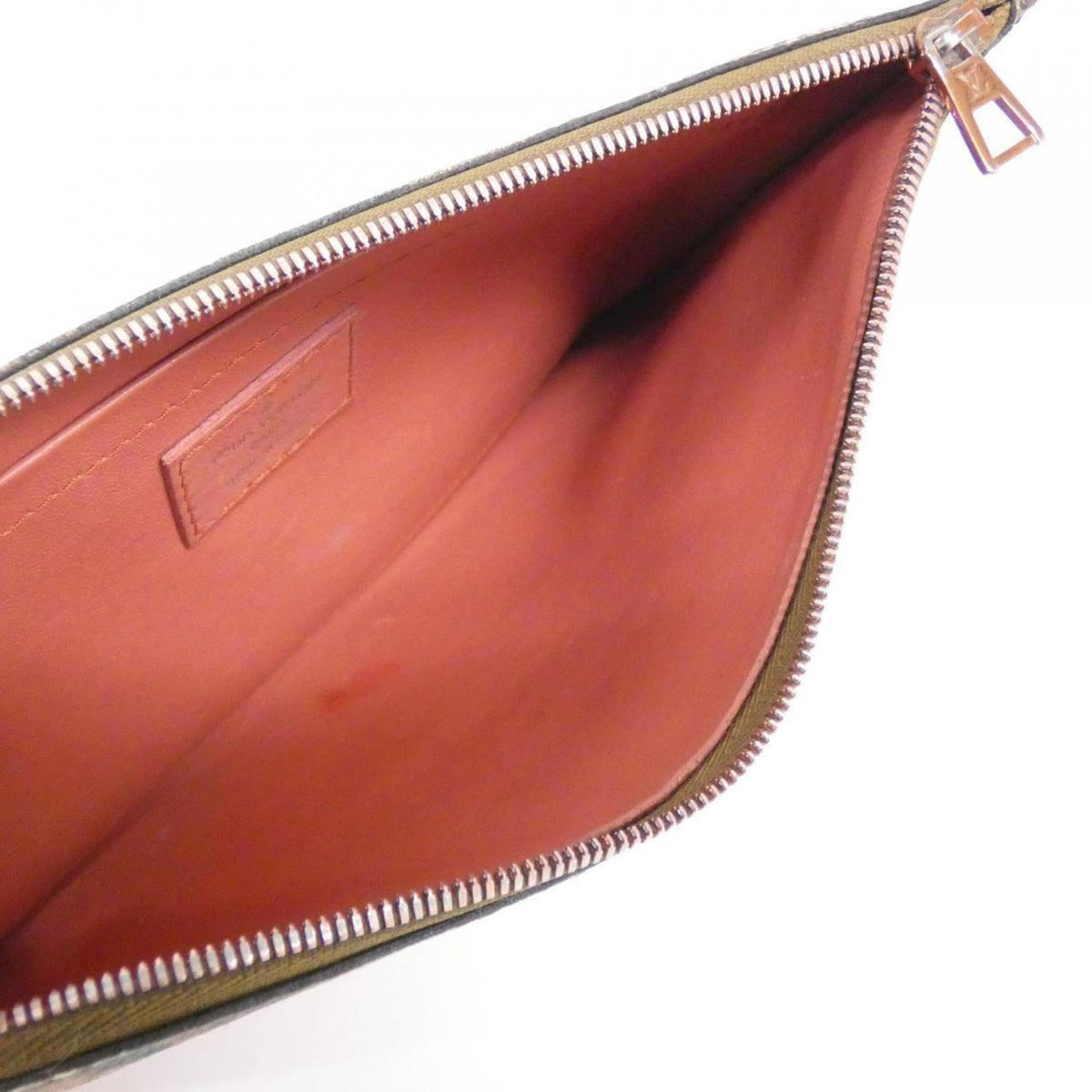 Louis Vuitton Corail Coated Canvas Handbag Pouch (Pre-Owned)