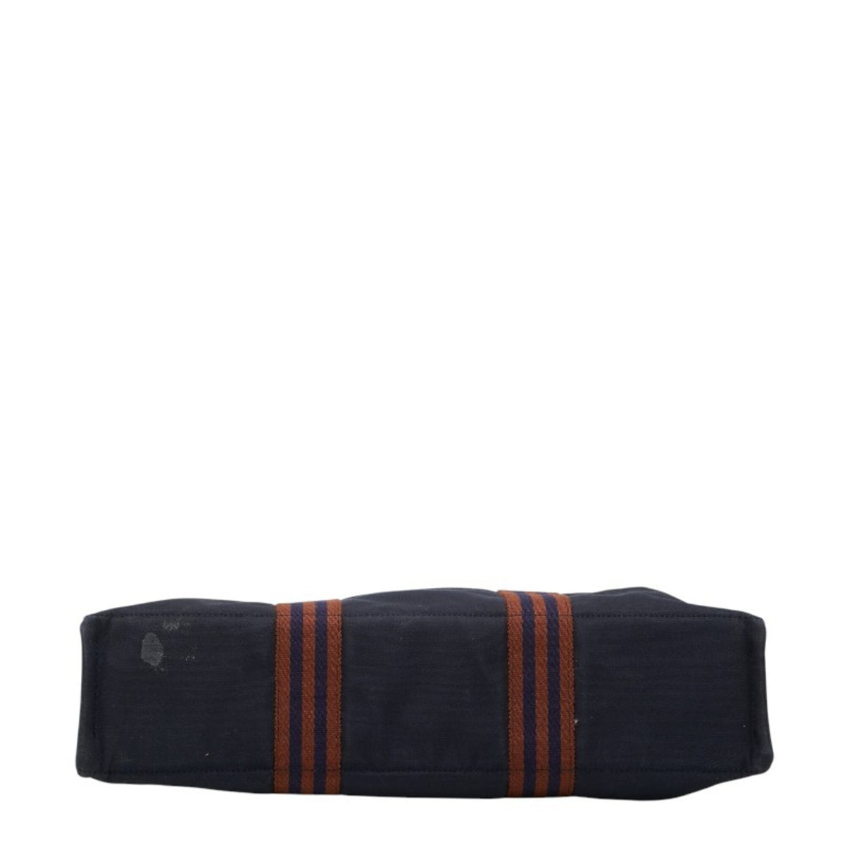 Hermes Brown Navy Cotton Handbag Tote Bag (Pre-Owned)
