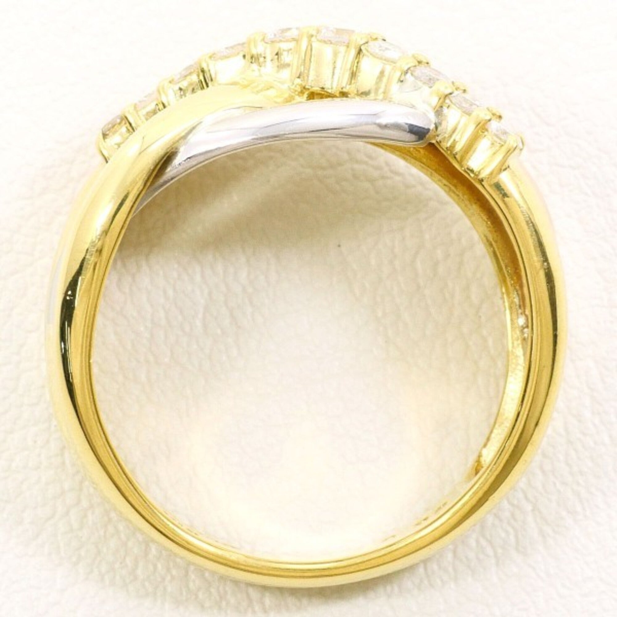 Unbranded Pink Gold Yellow Gold Platinum 900 Band Ring (Pre-Owned)