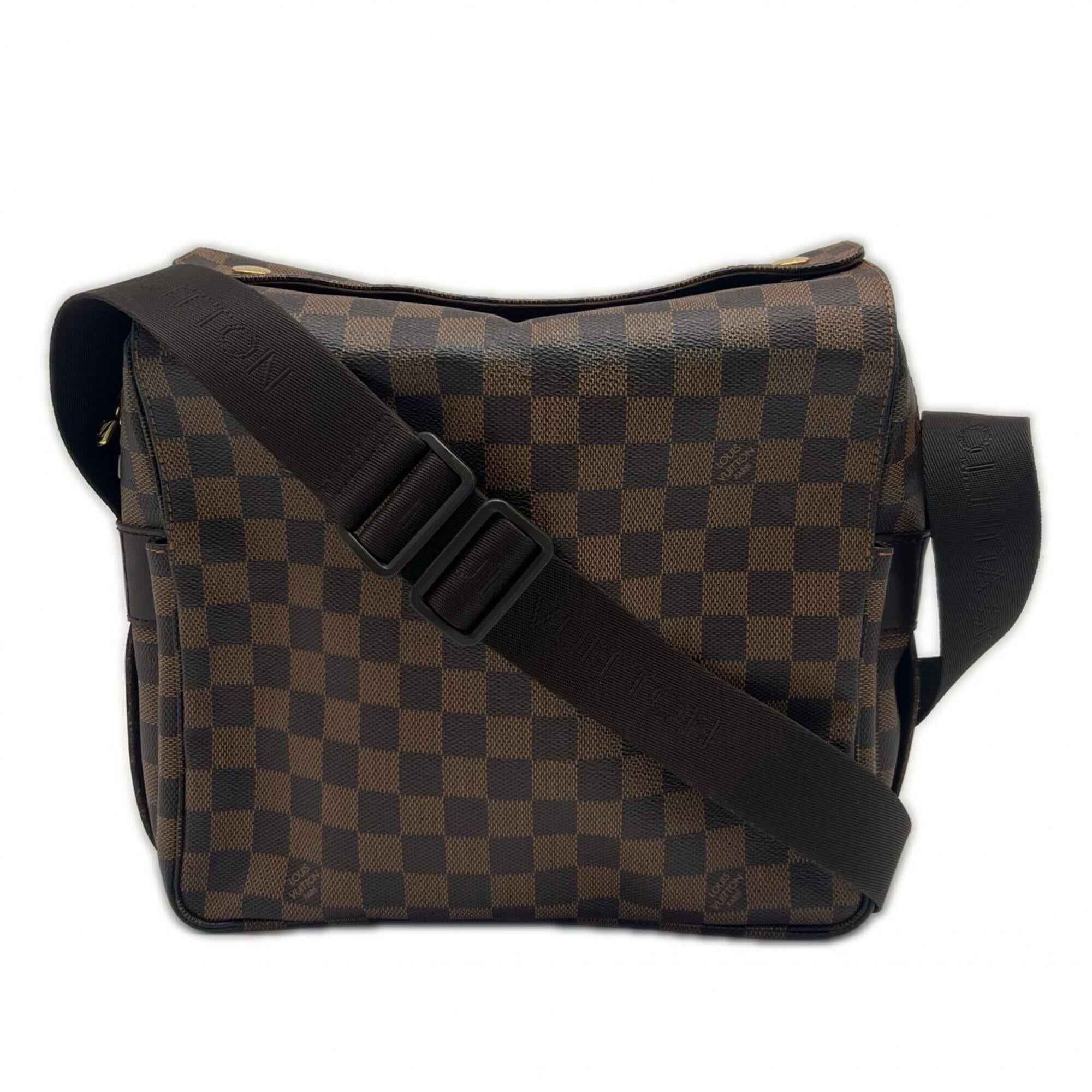 Louis Vuitton Beige Brown Damier Canvas Coated Canvas Leather Shoulder Bag (Pre-Owned)