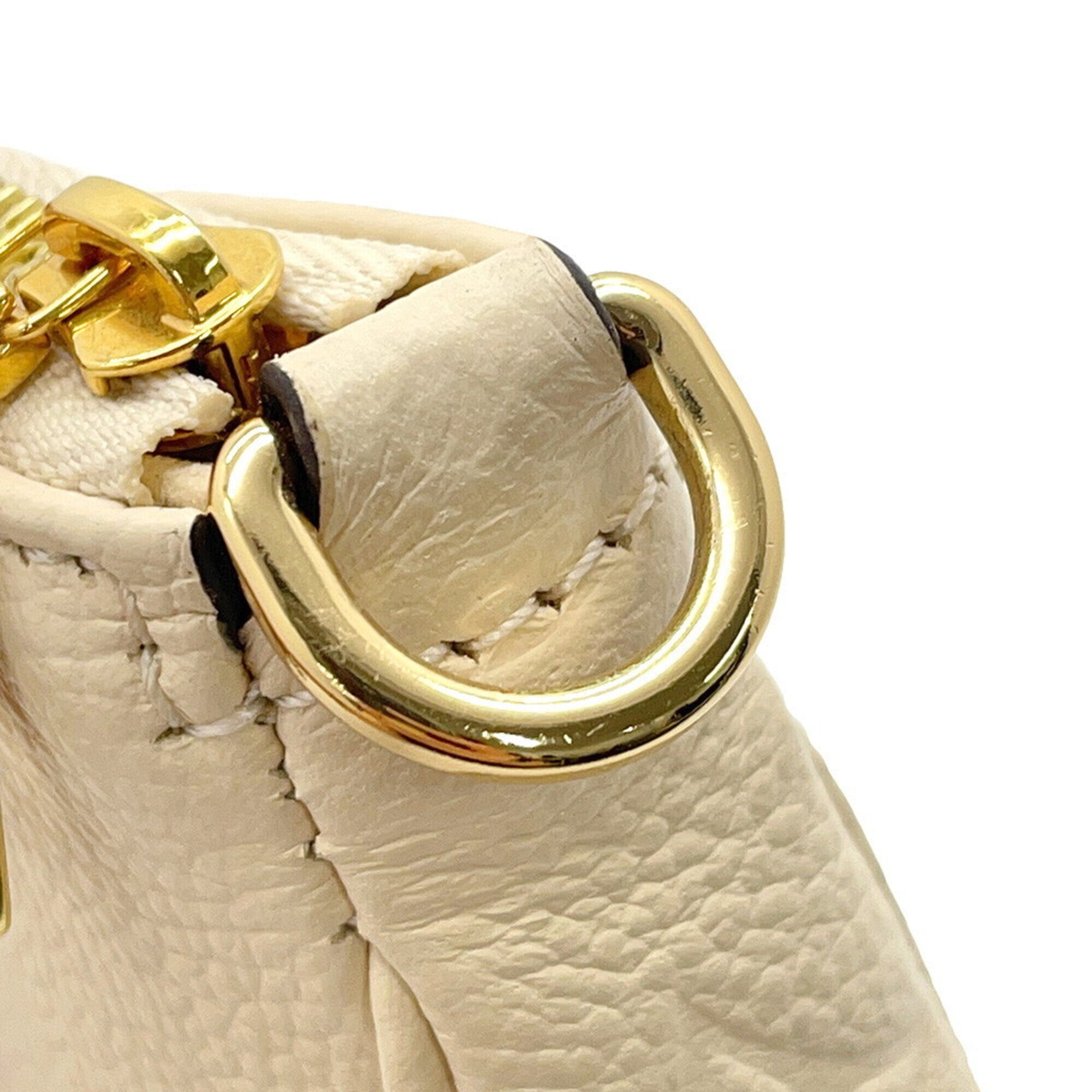 Louis Vuitton Cream Monogram Empreinte Pochette Shoulder Bag (Pre-Owned)