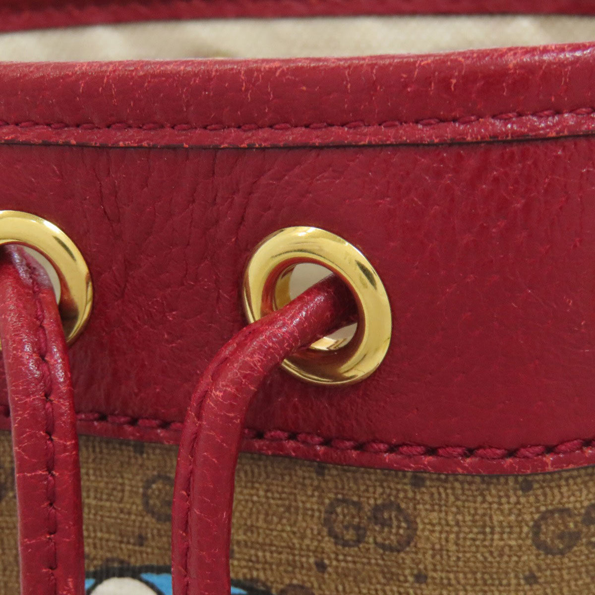 Gucci Brown Red Color Pvc Leather Shoulder Bag (Pre-Owned)